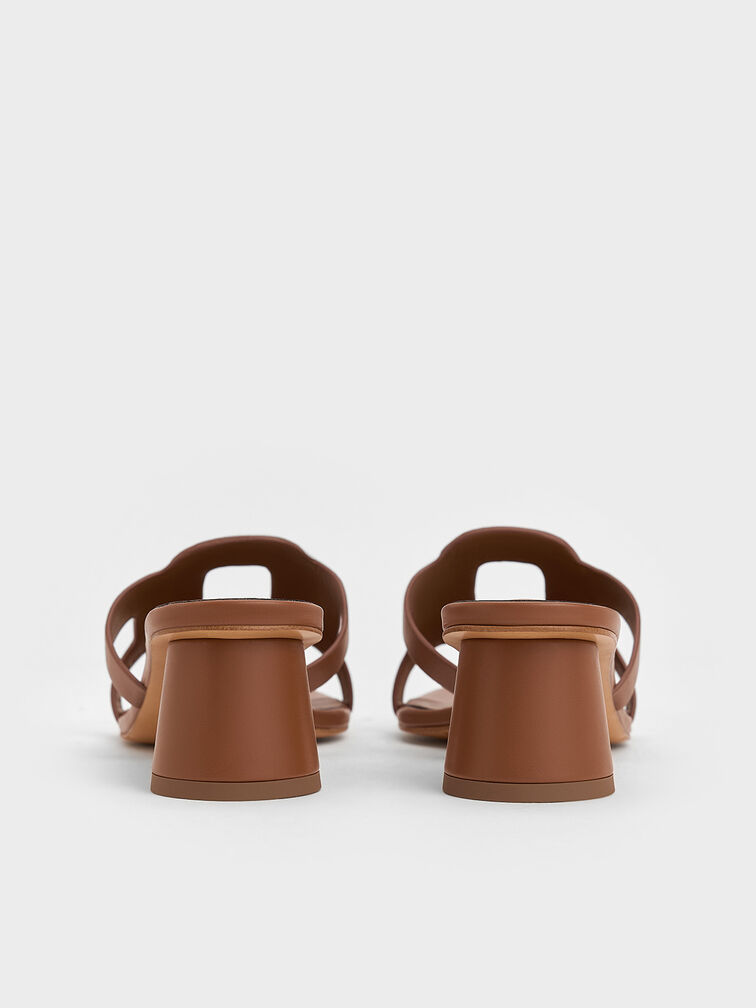 Easley Cut-Out Heeled Sandals, Caramel, hi-res