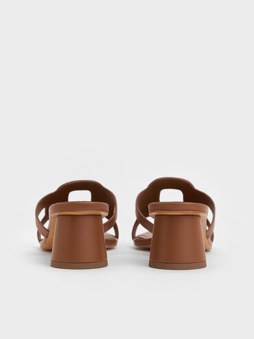 Easley Cut-Out Heeled Sandals, Caramel, hi-res