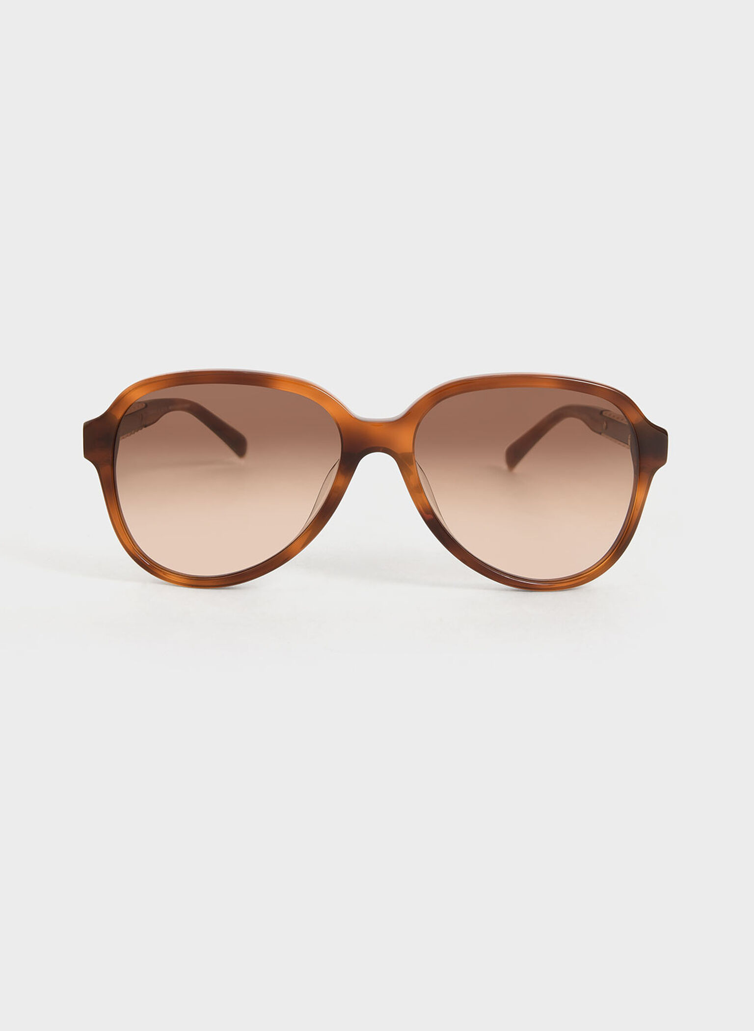 Metallic Braided Temple Acetate Aviator Sunglasses, T. Shell, hi-res