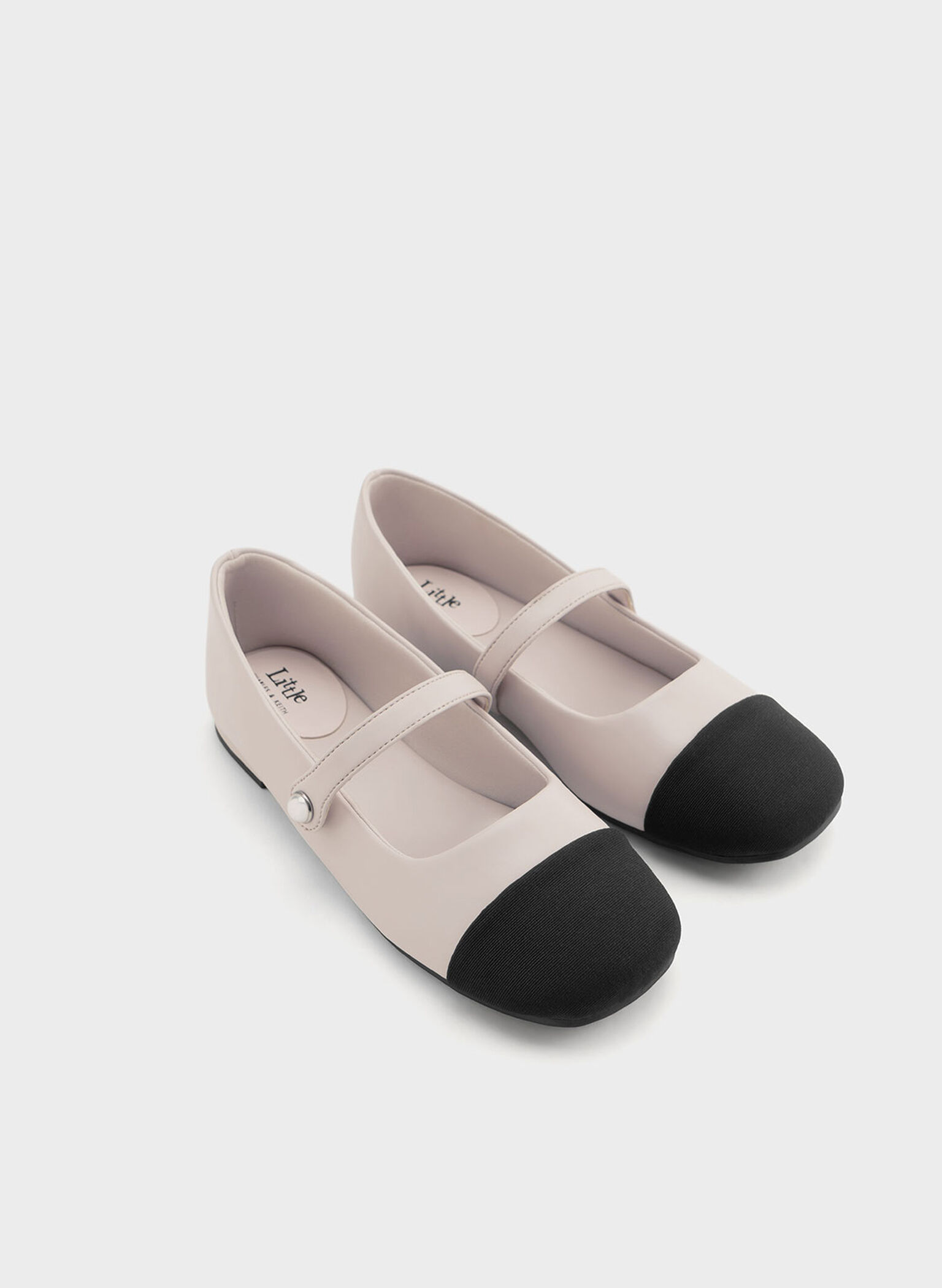 Girls' Bead-Embellished Mary Janes, Nude, hi-res