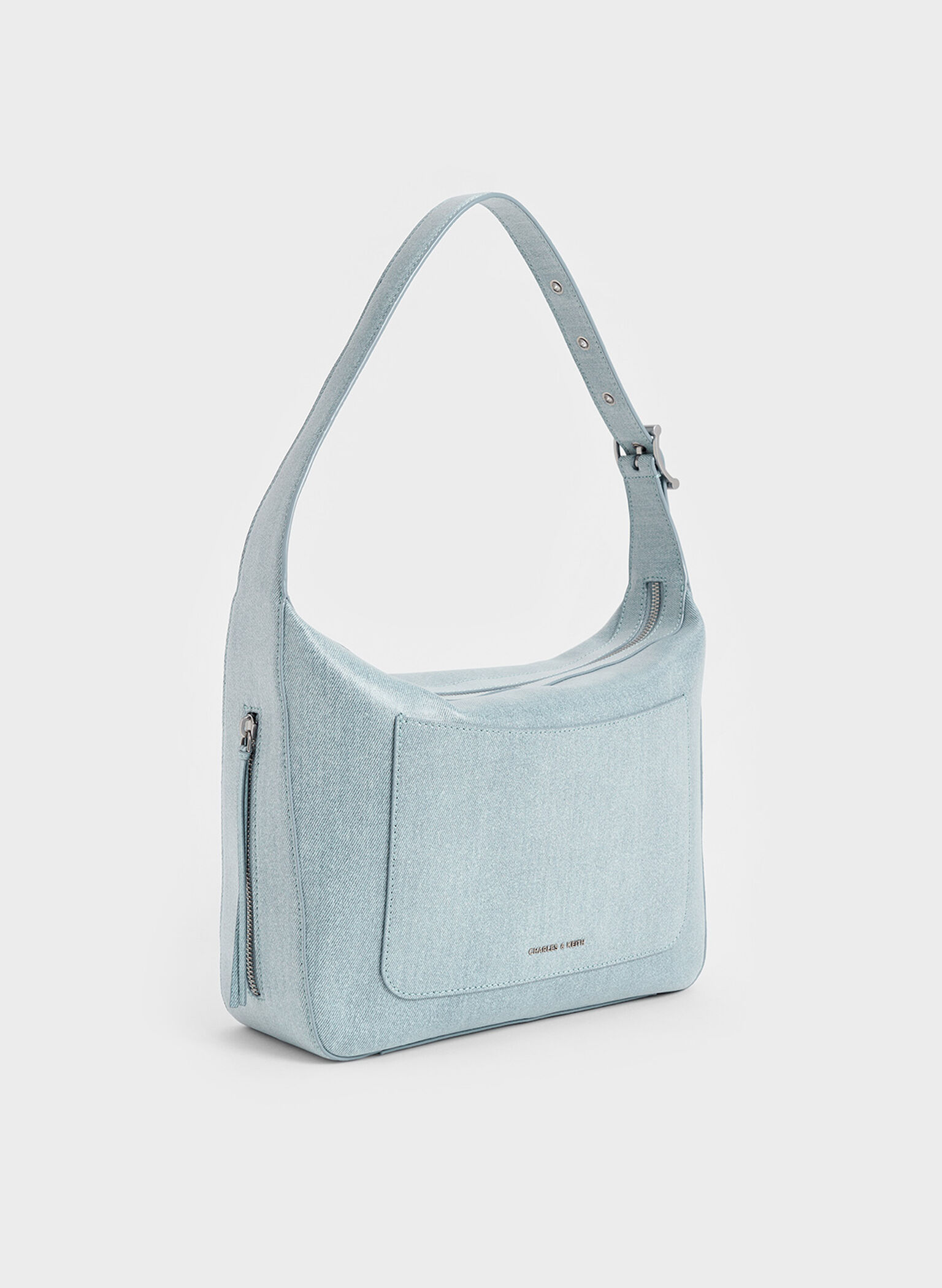 Xylia Denim Hobo Bag, Denim Blue, hi-res