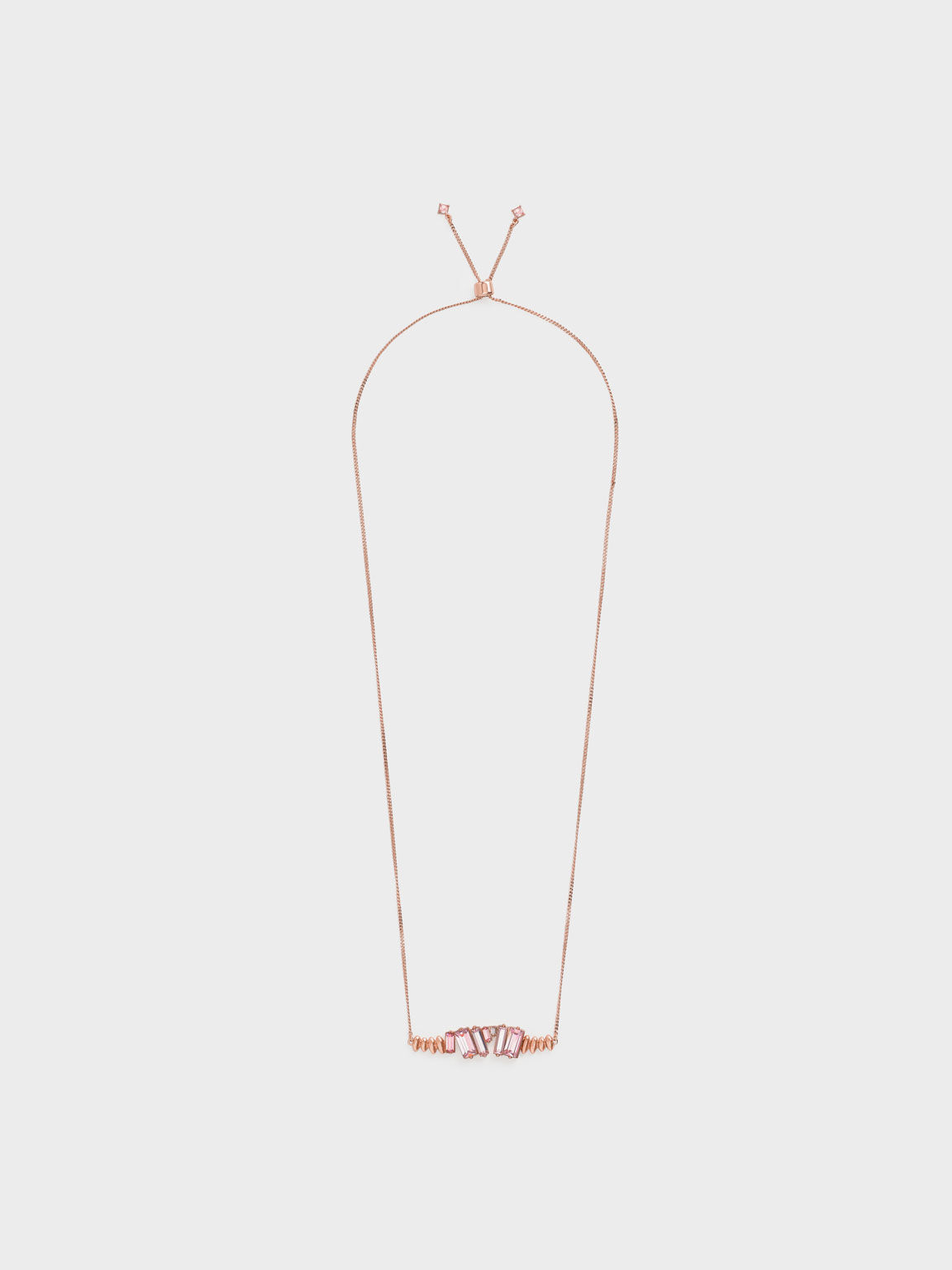 Swarovski® Crystal Embellished Matinee Necklace, Rose Gold, hi-res