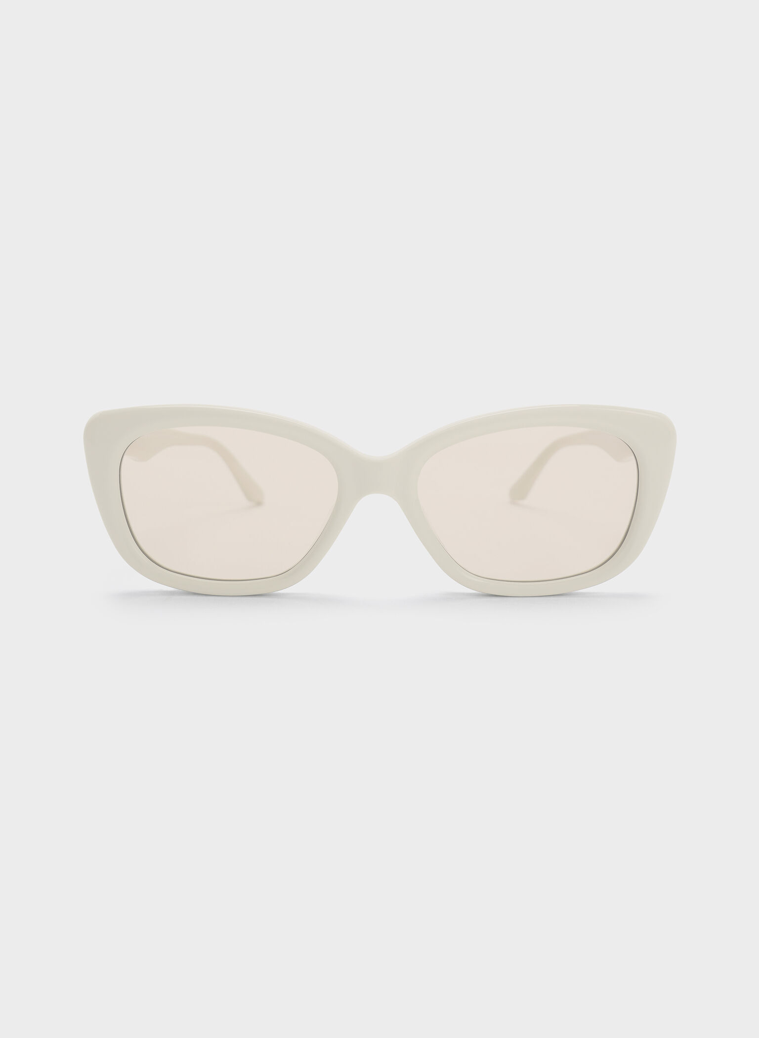 Maeva Recycled Acetate Cat-Eye Sunglasses, Chalk, hi-res