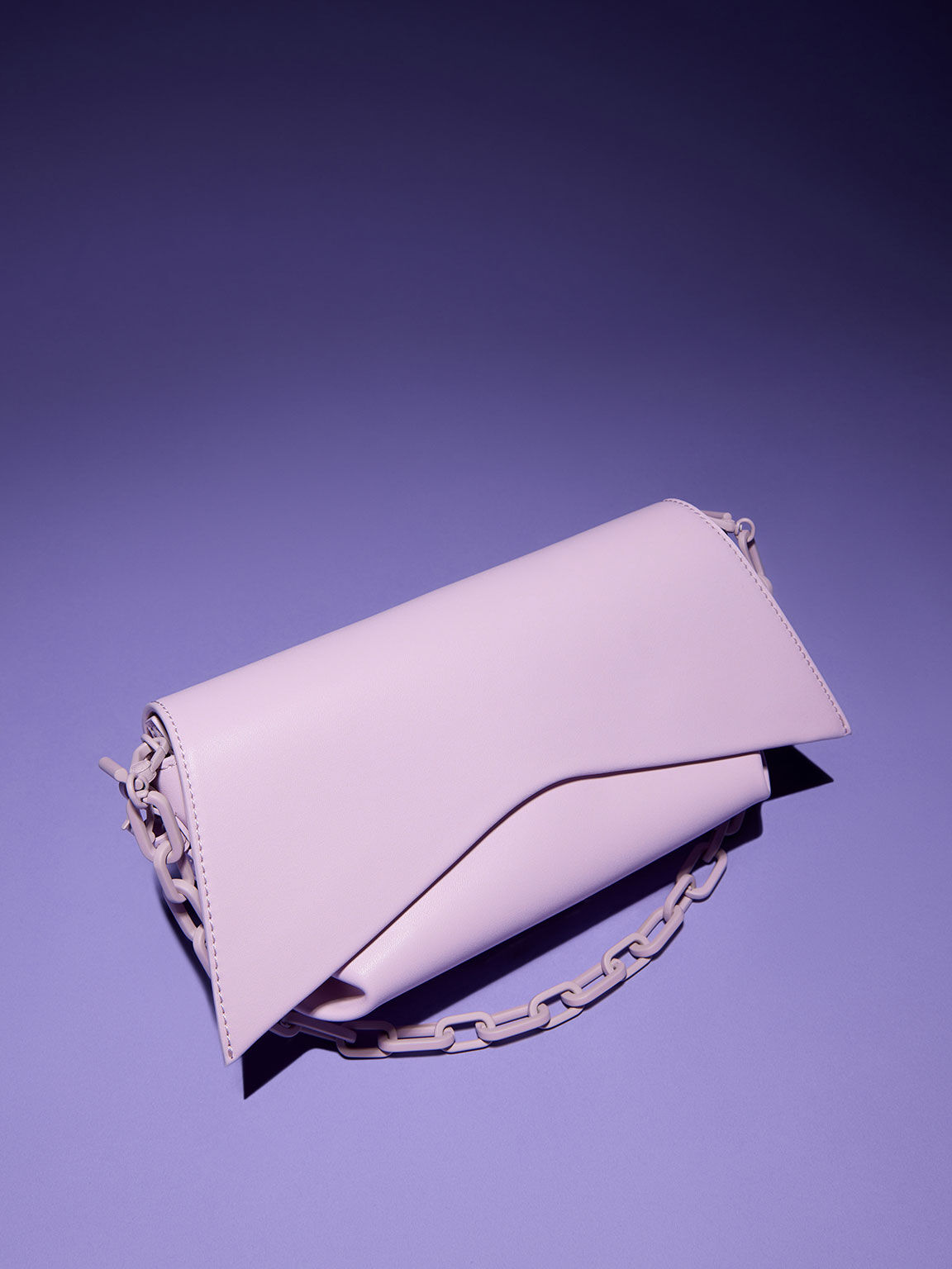 Boaz Geometric Front Flap Bag Lilac