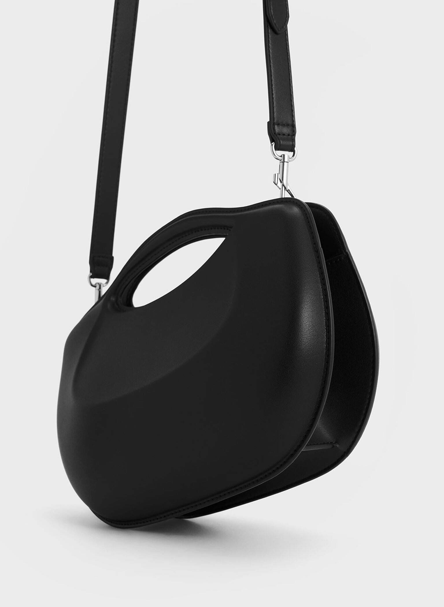 Cocoon Curved Handle Bag, Noir, hi-res