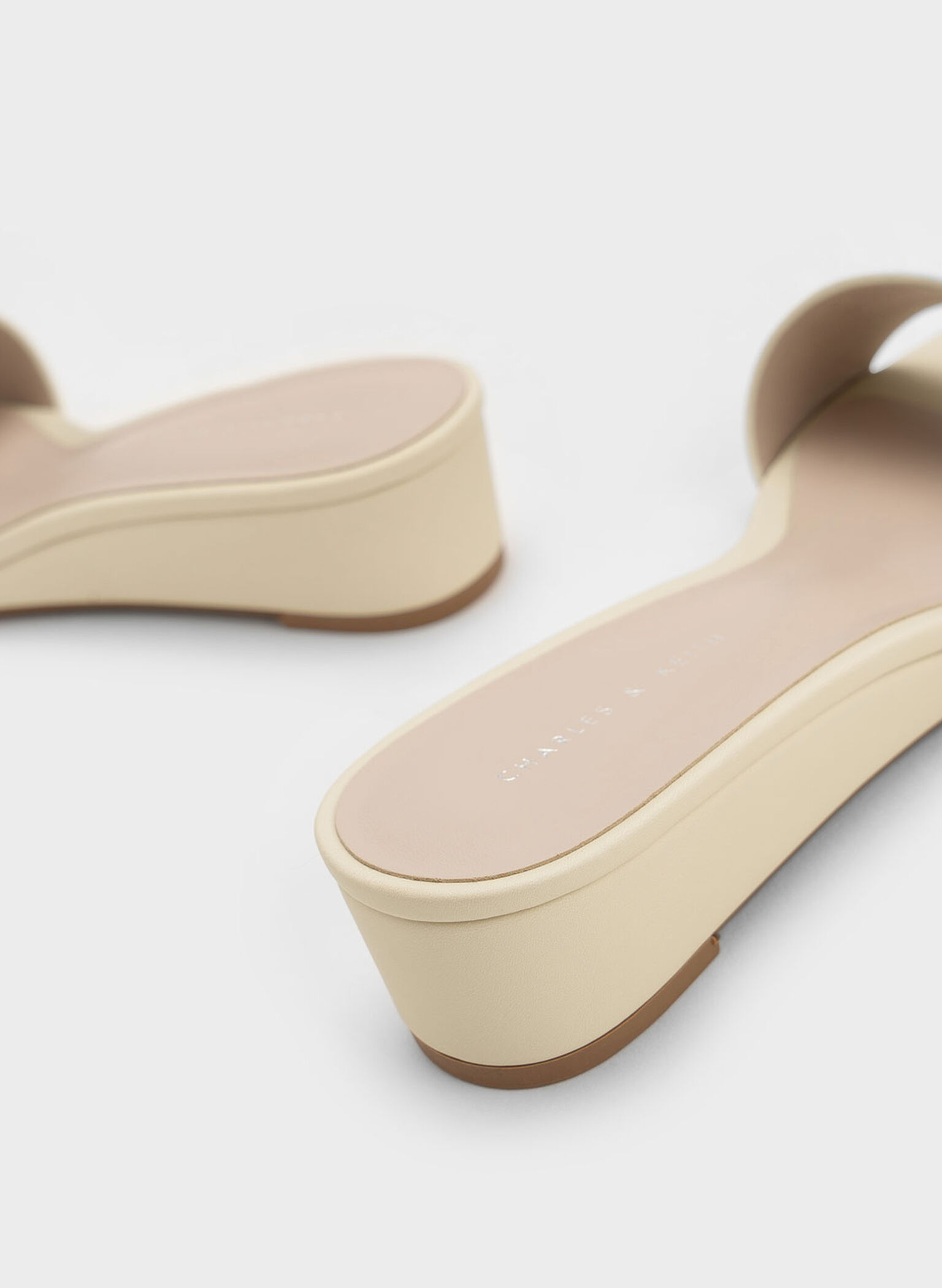 Metallic Accent Square-Toe Wedges, Chalk, hi-res