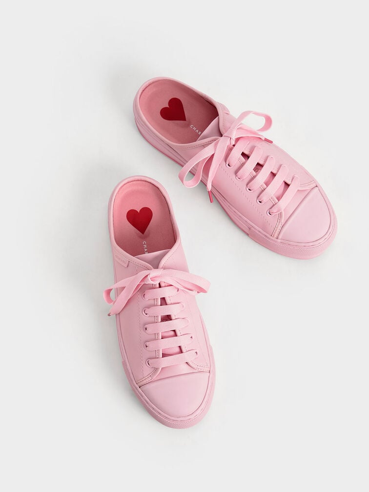 Sylar Heart-Motif Sneaker Mules, Light Pink, hi-res