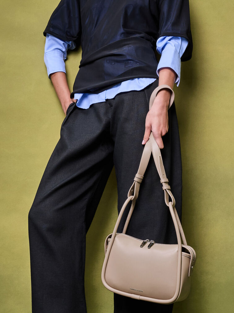 Lyla Shoulder Bag, Taupe, hi-res
