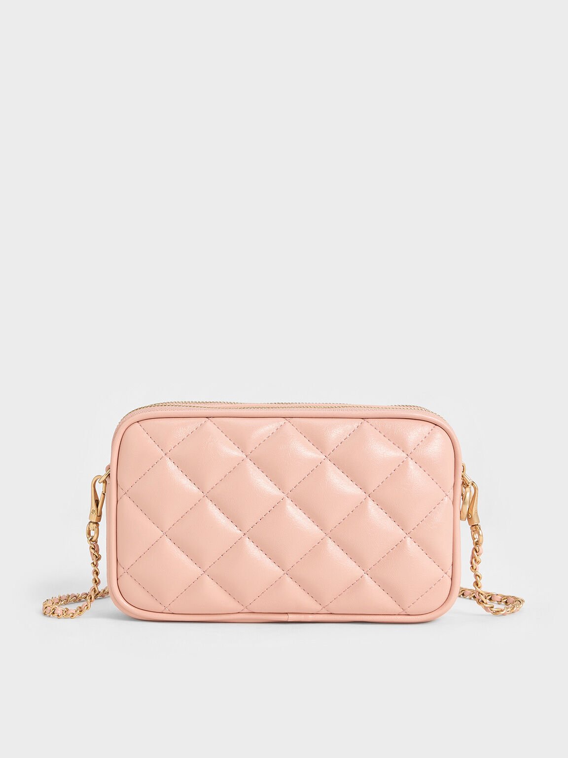 Pink quilted crossbody bag hot sale