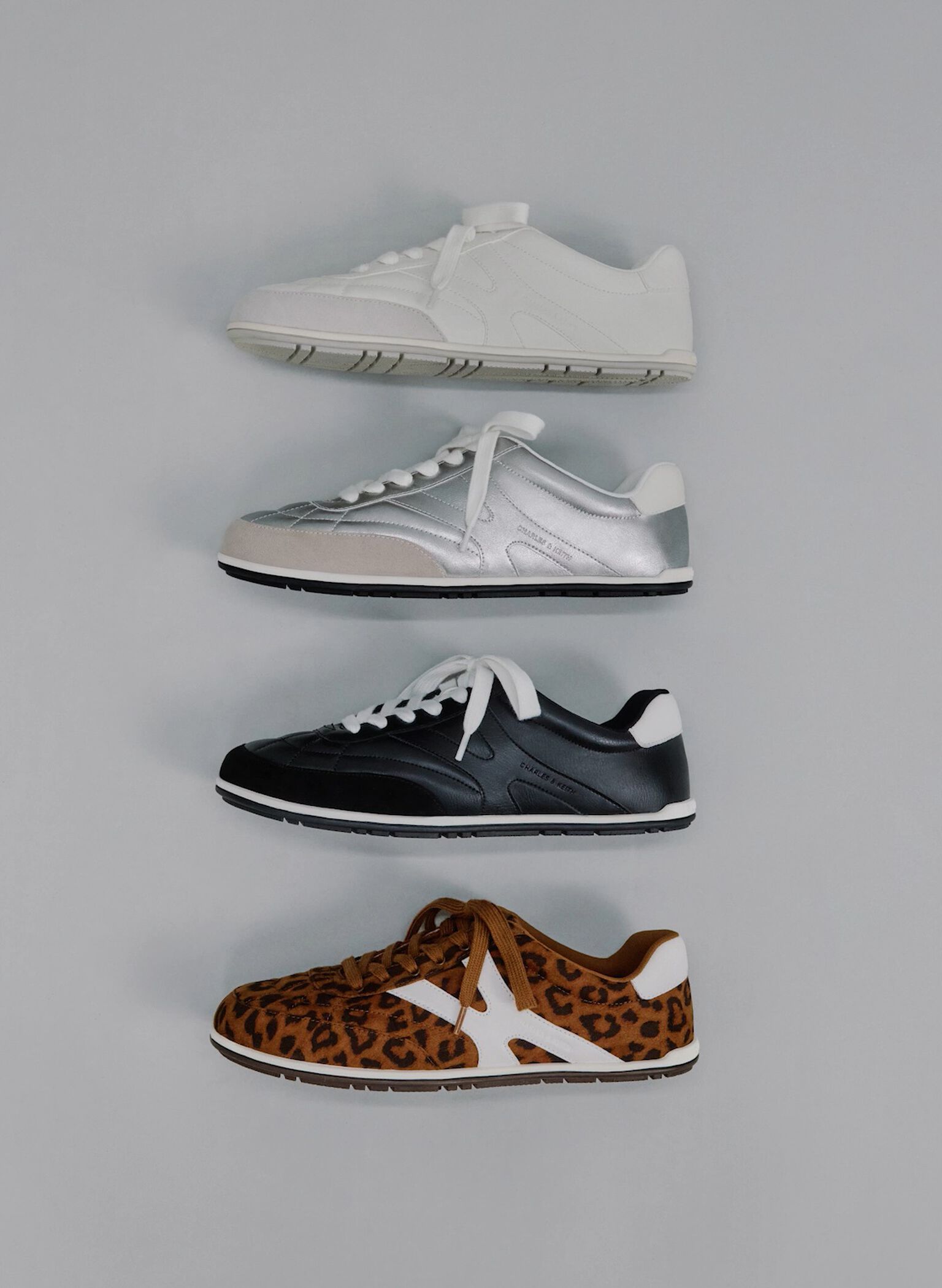 Faux Suede Leopard-Print Low-Top Sneakers, Animal Print Brown, hi-res