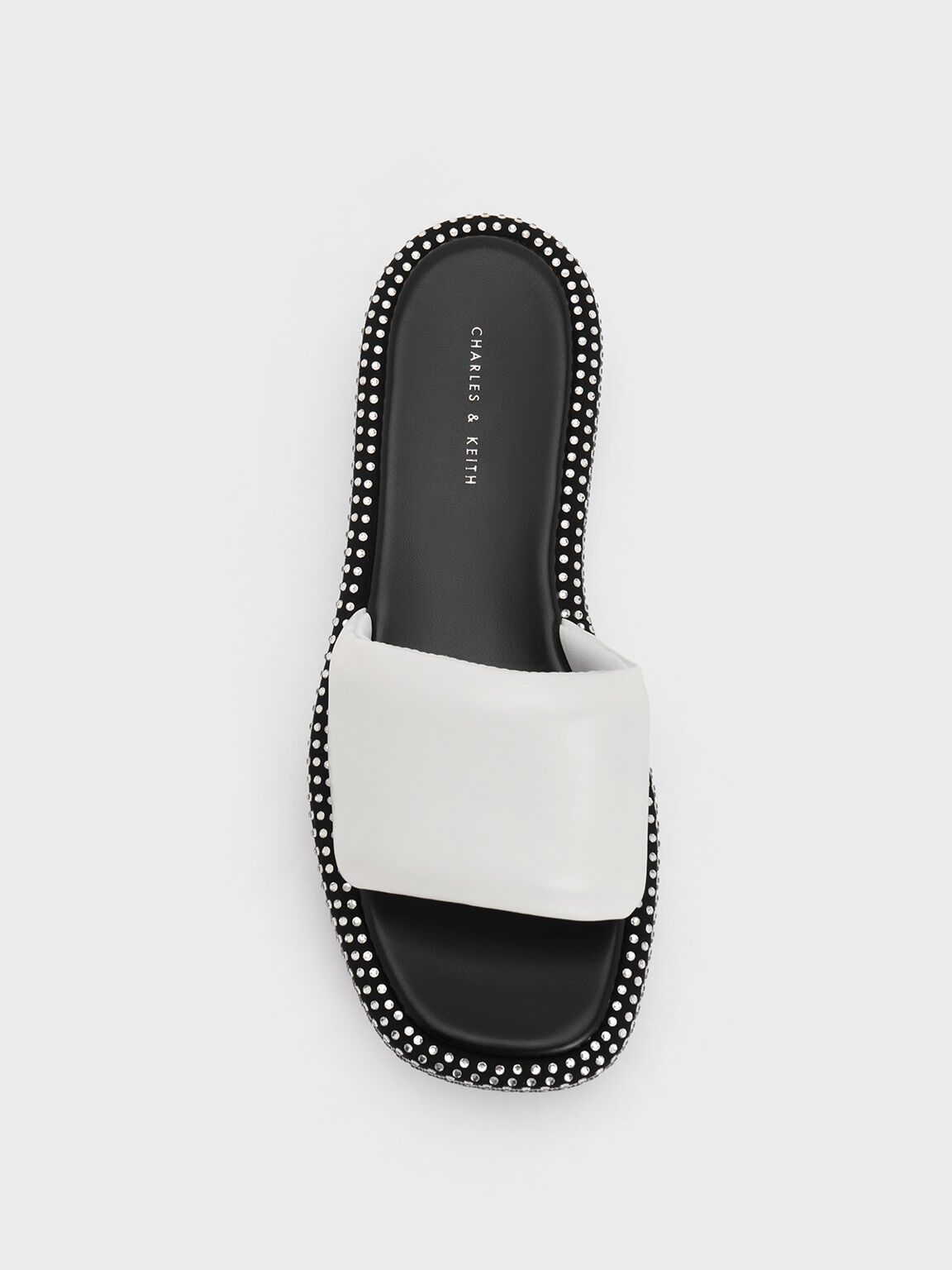 Crystal studded sandals clearance
