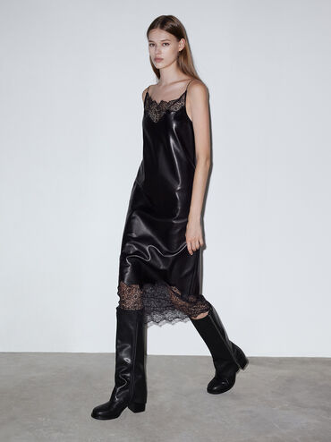 Louise Side-Zip Knee-High Boots, Black, hi-res
