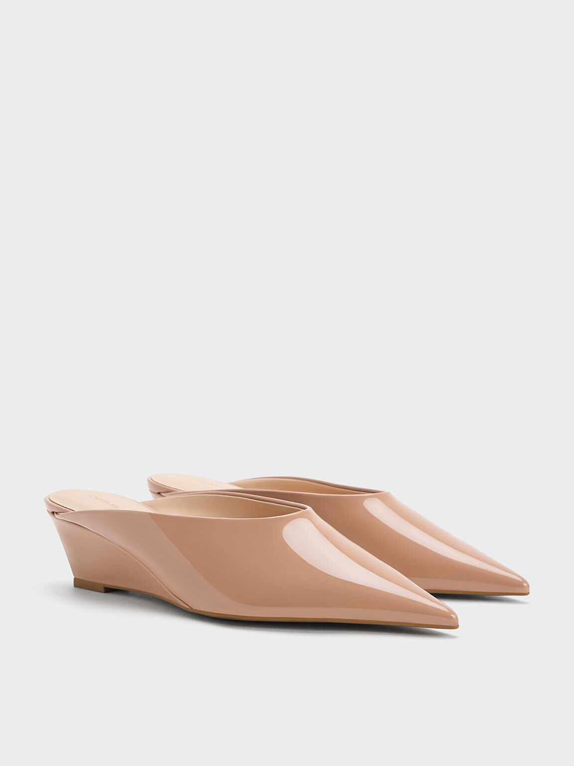 Nude wedge sale mules