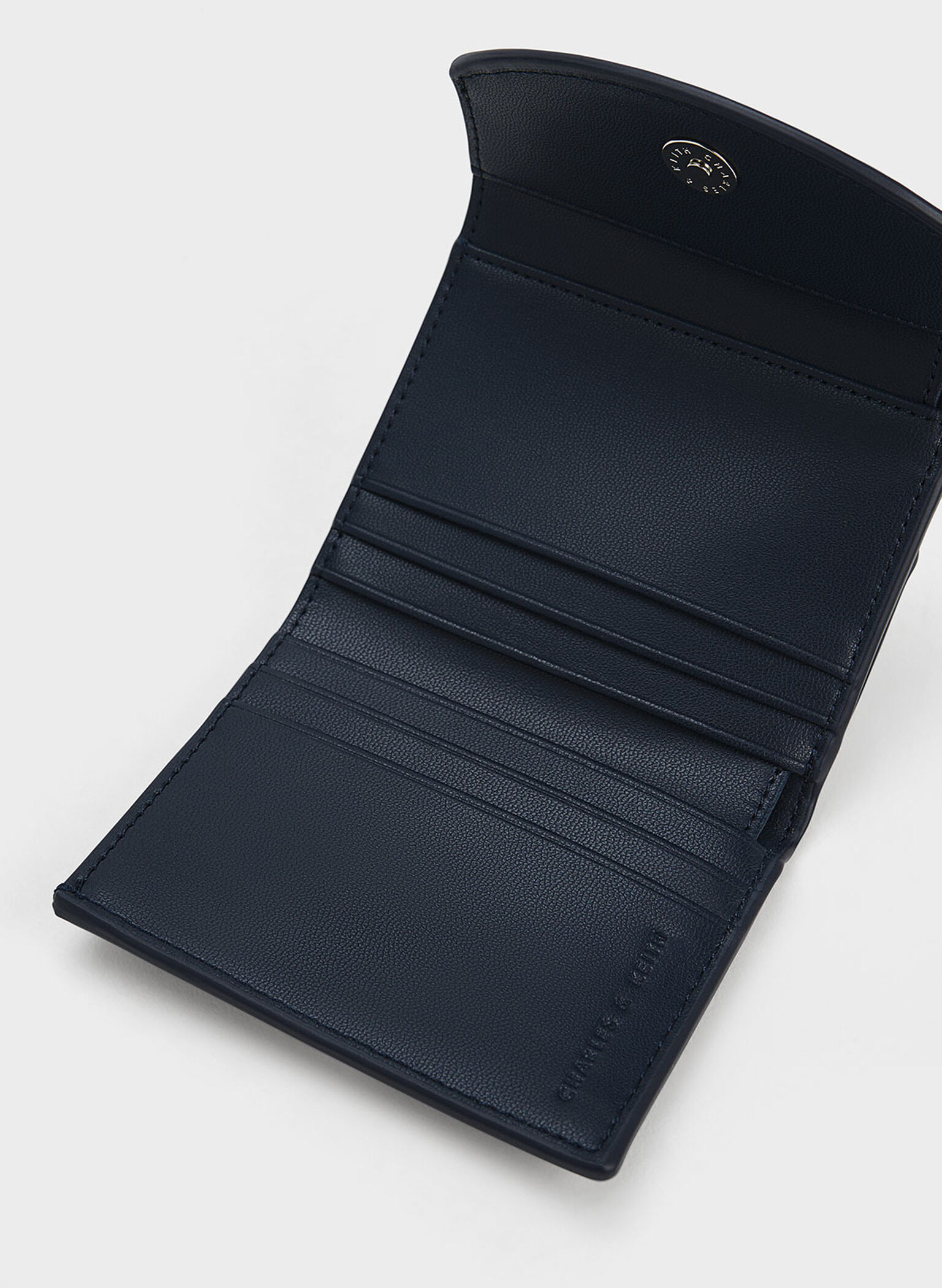 Alouette Contrast Trim Small Wallet, Navy, hi-res