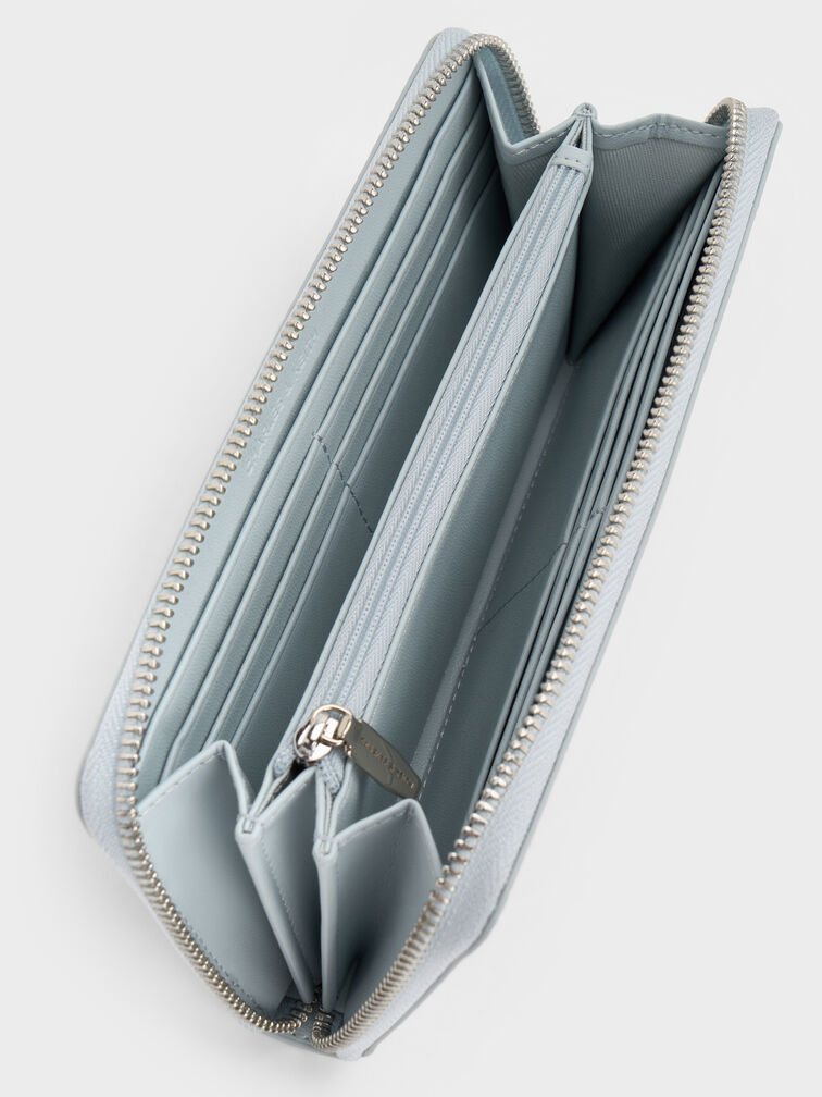 Dulcie Zip-Around Long Wallet, Sea Salt Blue, hi-res
