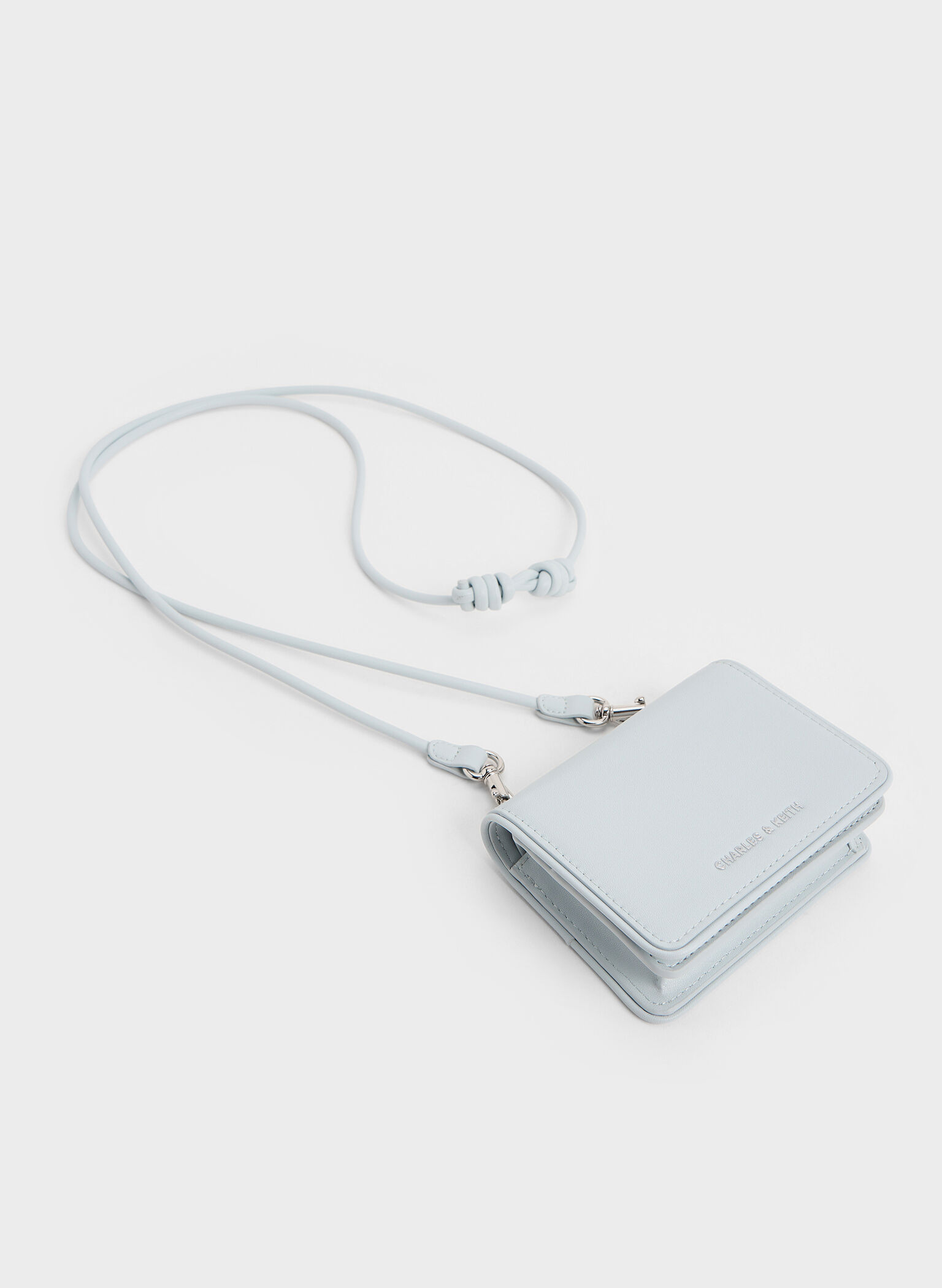 Lyla Knotted-Strap Wallet, Sea Salt Blue, hi-res