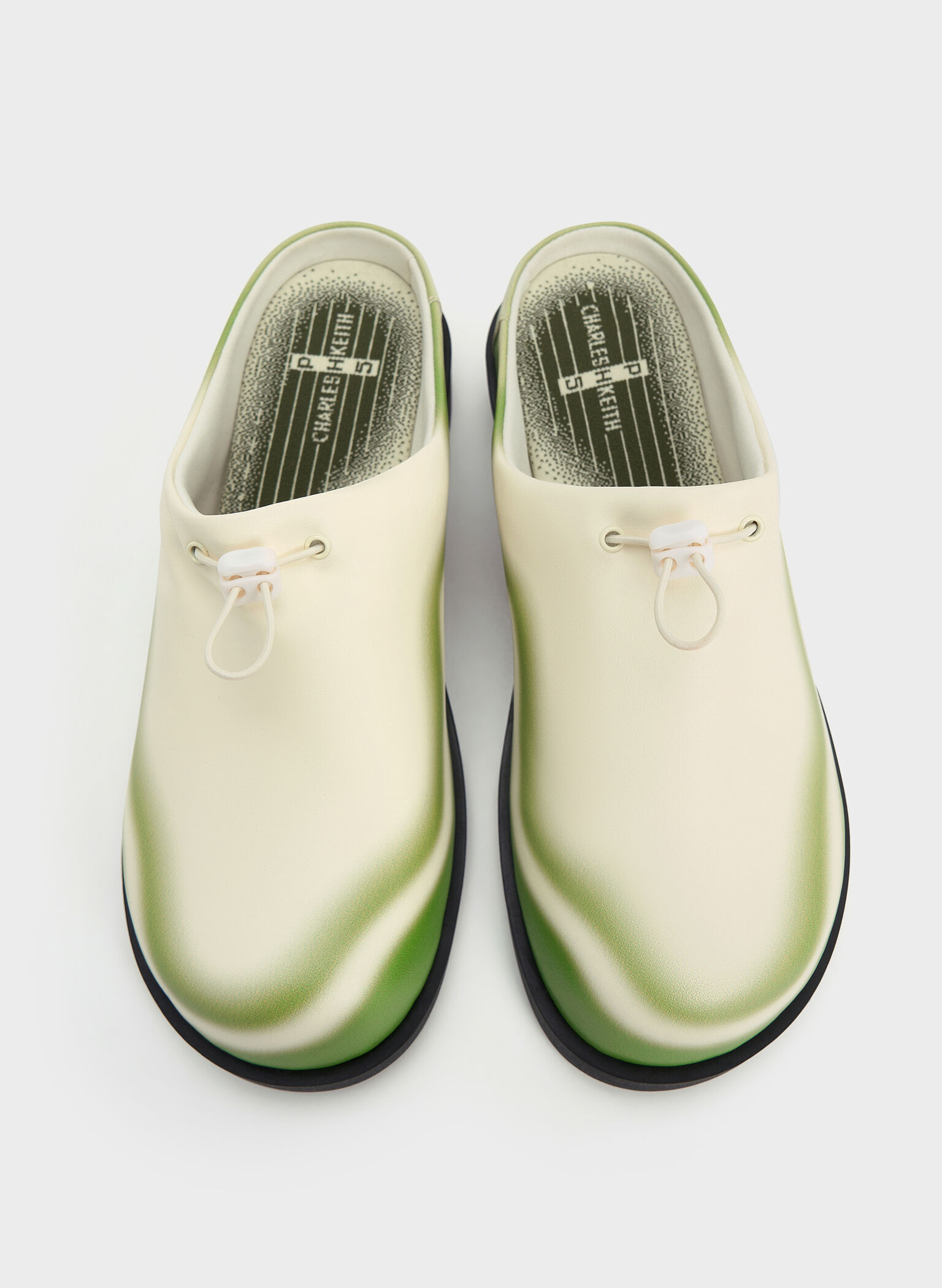 Gradient Wave Slip-On Mules, Green, hi-res