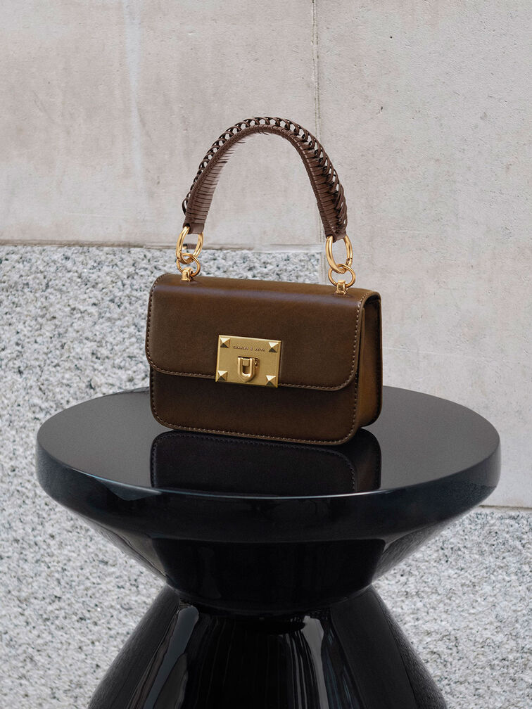 Raleigh Top Handle Bag, Dark Brown, hi-res