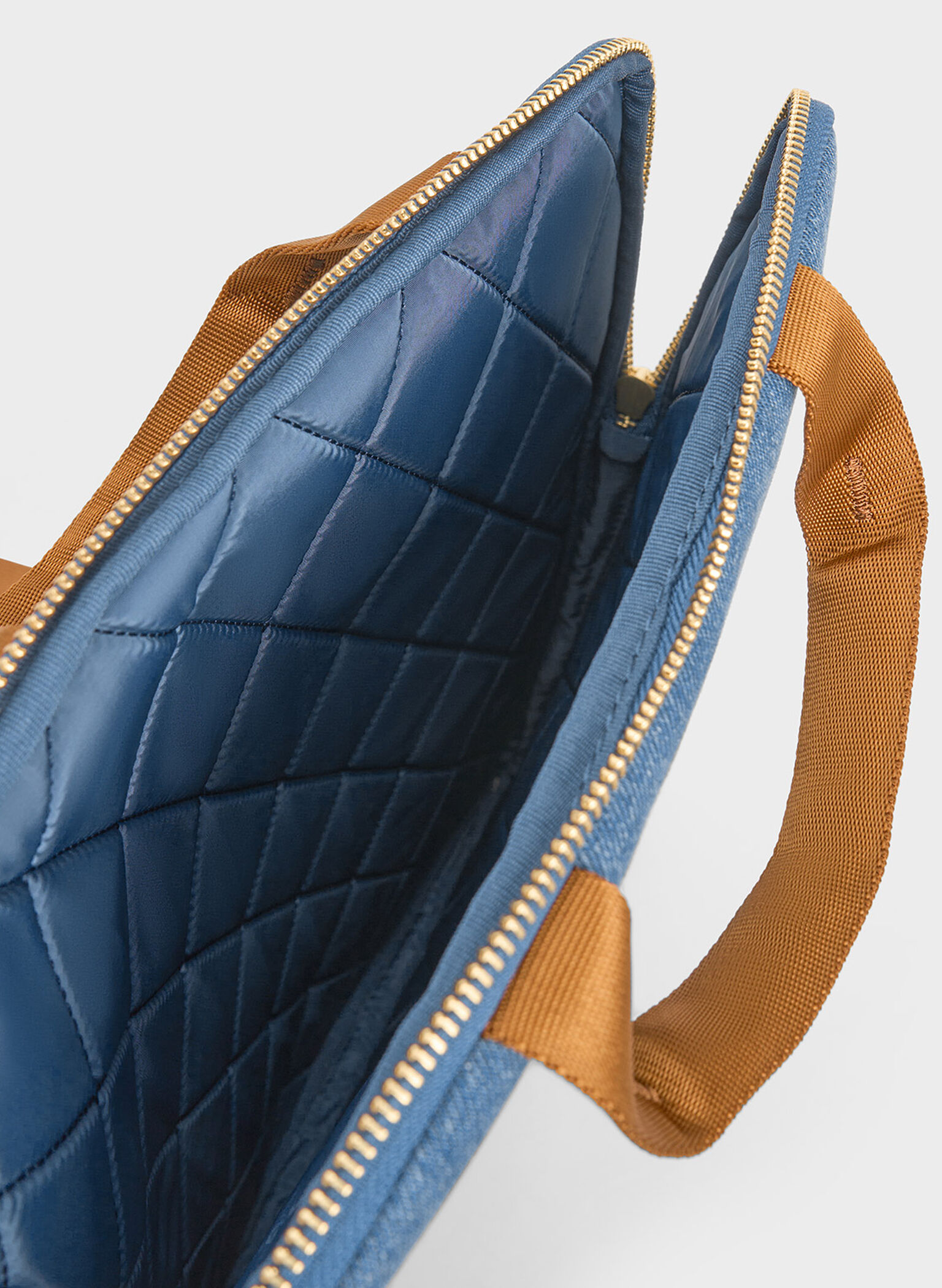 Gaia Denim Laptop Bag, Denim Blue, hi-res