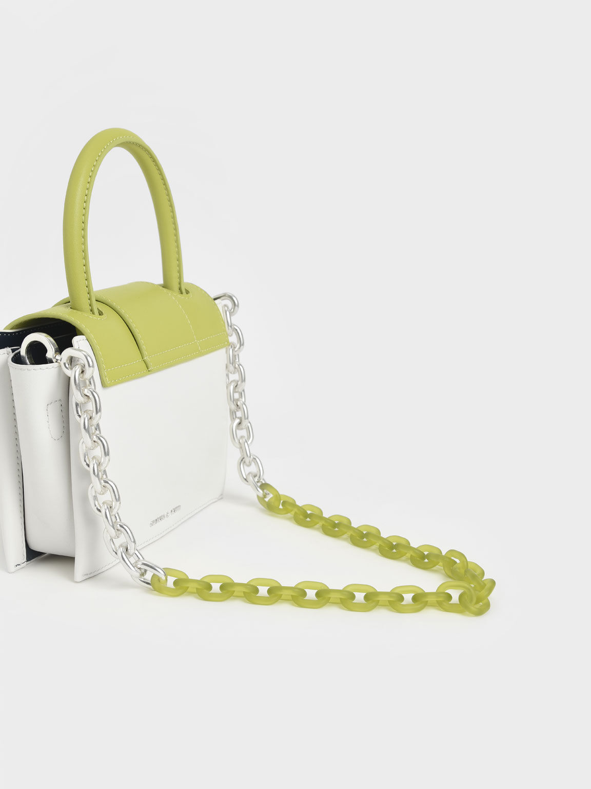 Chain Strap Mini Bag, Lime, hi-res