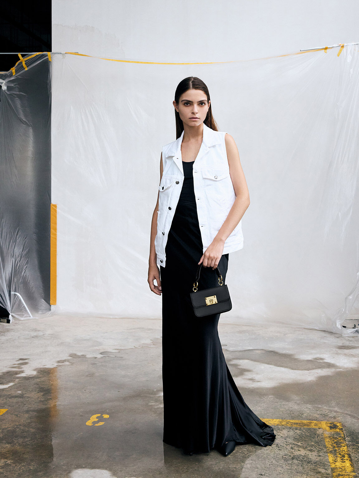 Charles and keith turn lock crossbody bag new arrivals