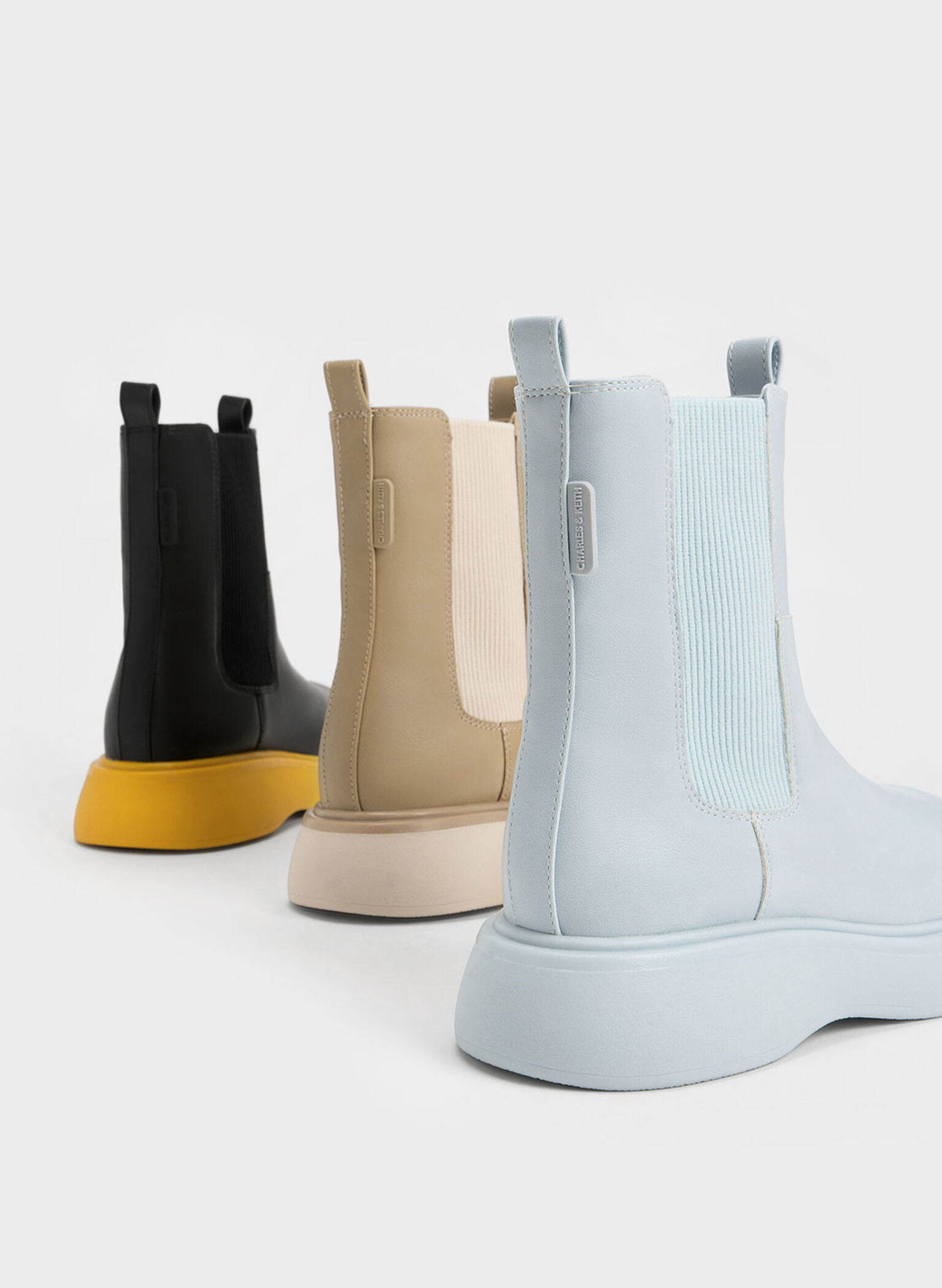 Girls- Double Pull Tab Chelsea Boots, Sand, hi-res