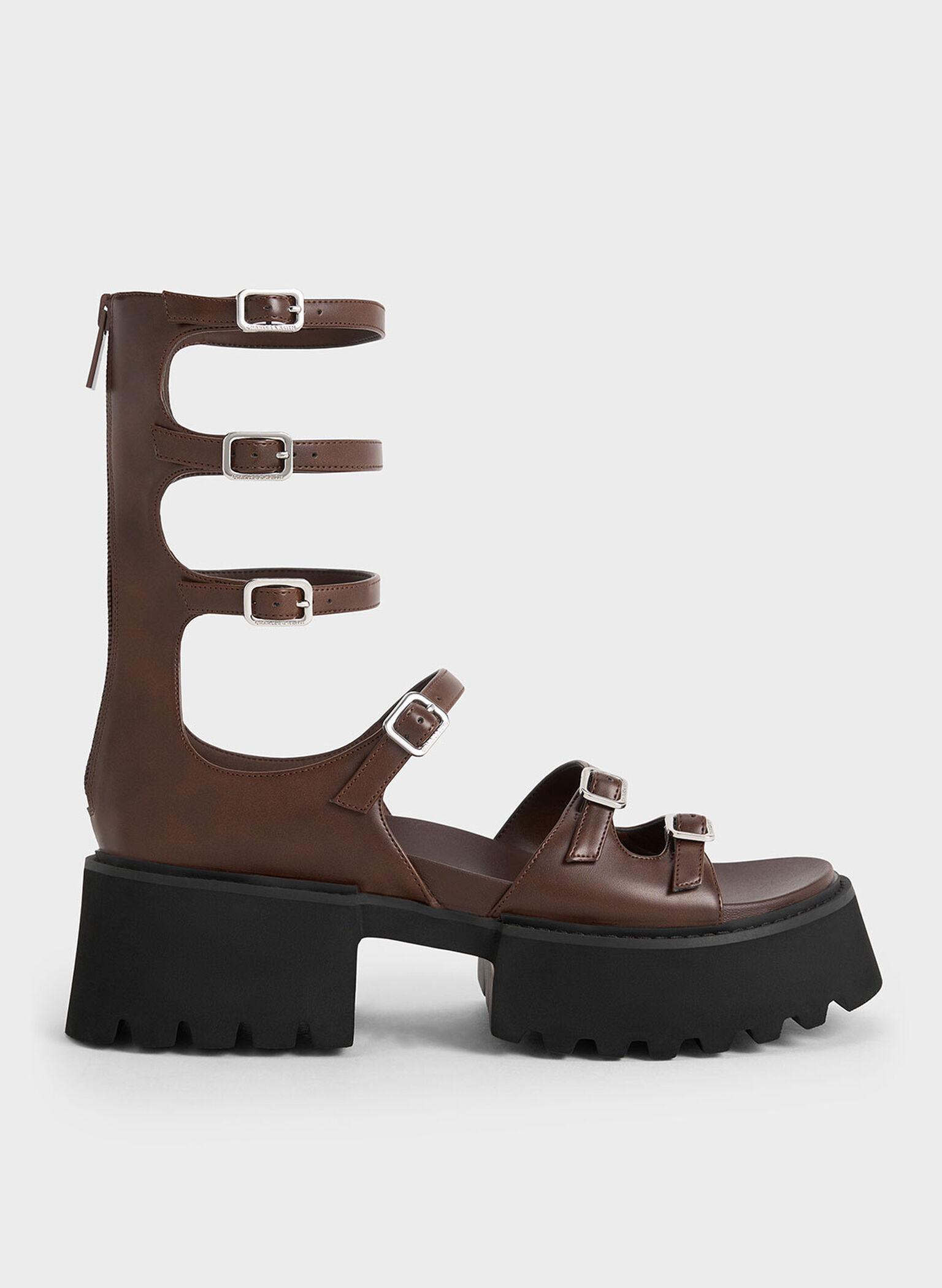 Lyric Gladiator Platform Sandals, Brown, hi-res