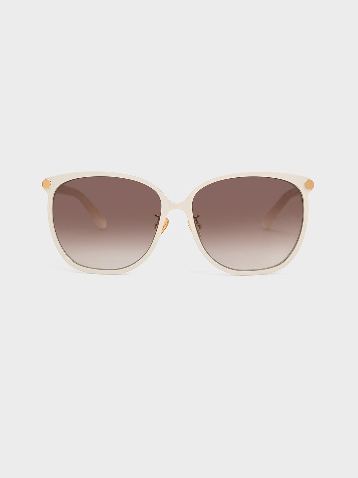 Cream Ophelia Oversized Square Sunglasses CHARLES KEITH UK