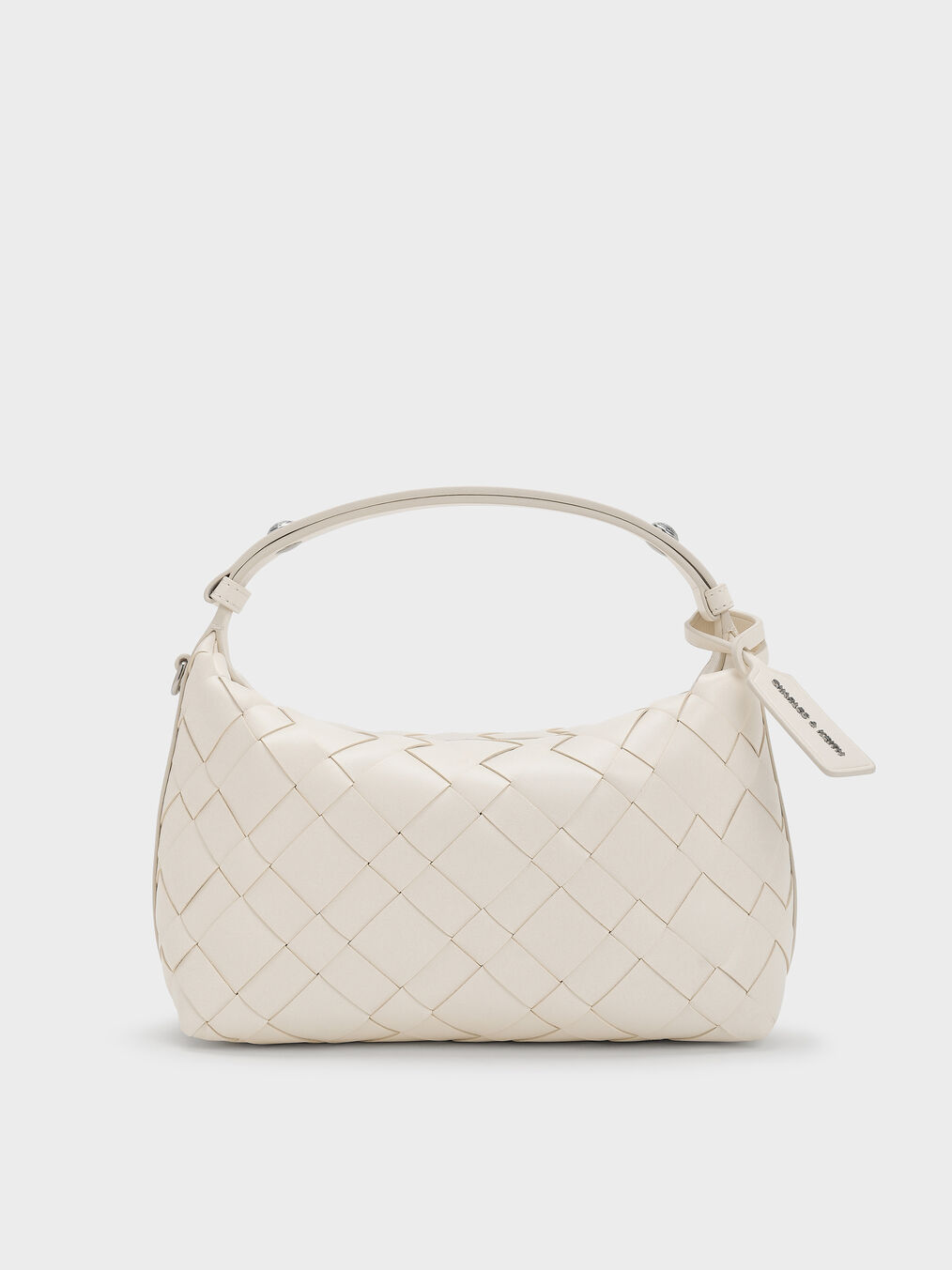 Ivette Woven Shoulder Bag, Cream, hi-res