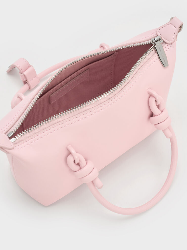 Sammie Knotted-Handle Tote Bag, Cotton Candy Pink, hi-res