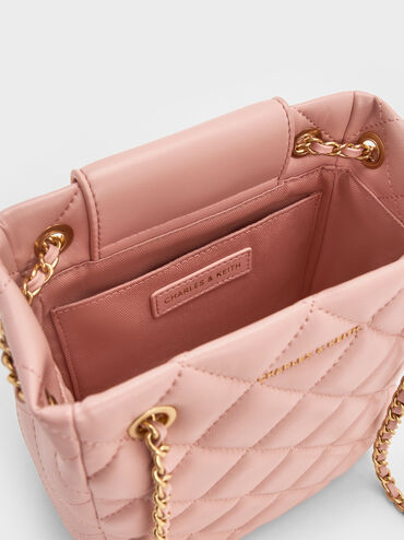 Alva Quilted Braided-Strap Shoulder Bag, Light Pink, hi-res