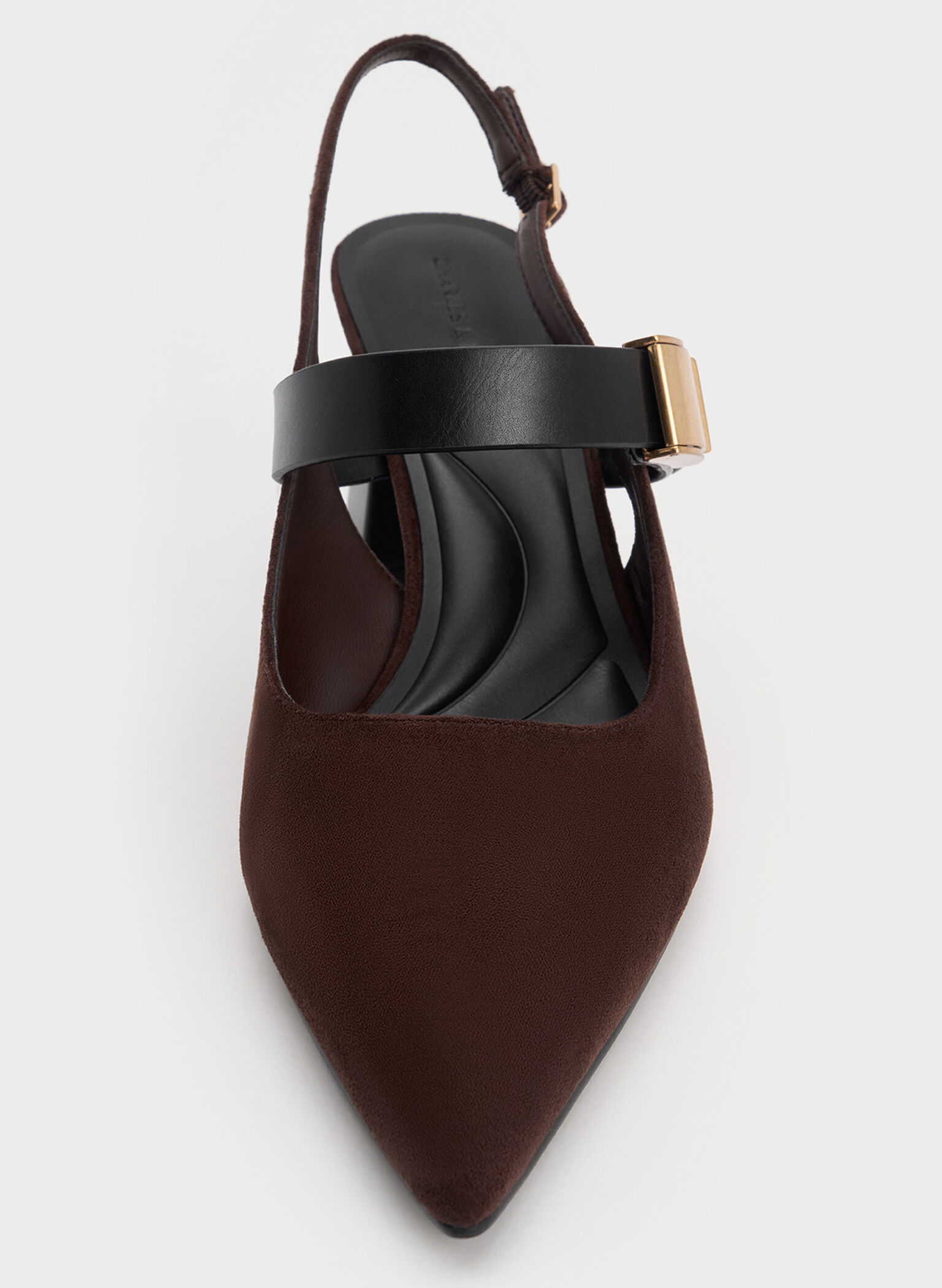 Yvette Faux Suede Mary Jane Slingback Pumps, Dark Brown, hi-res