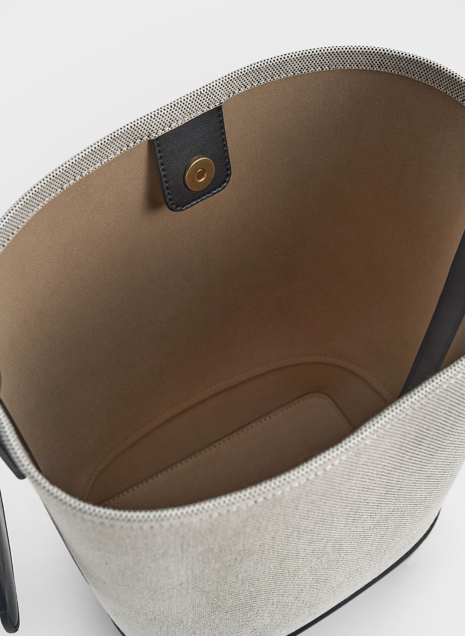 Enola Canvas Elongated Bucket Bag, Black, hi-res