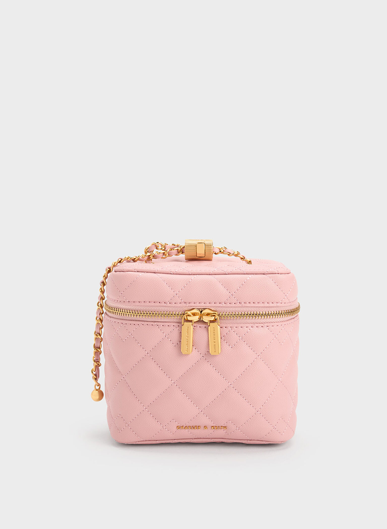 Nezu Quilted Boxy Bag, Light Pink, hi-res