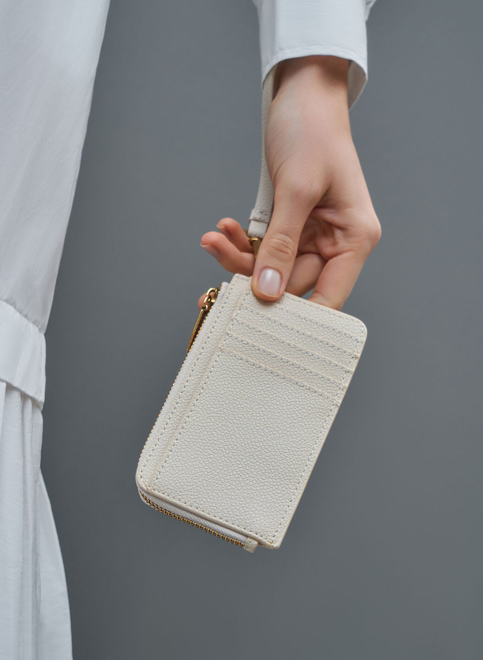 Dixie Multi-Slot Wristlet Card Holder, Cream, hi-res