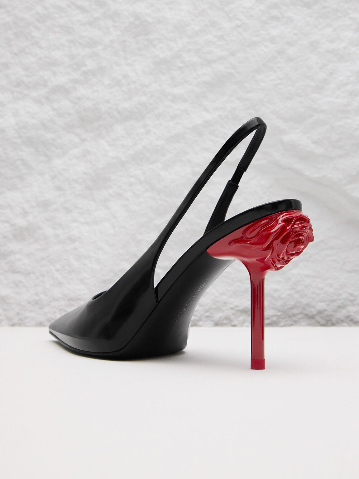 Charles and keith floral heels on sale