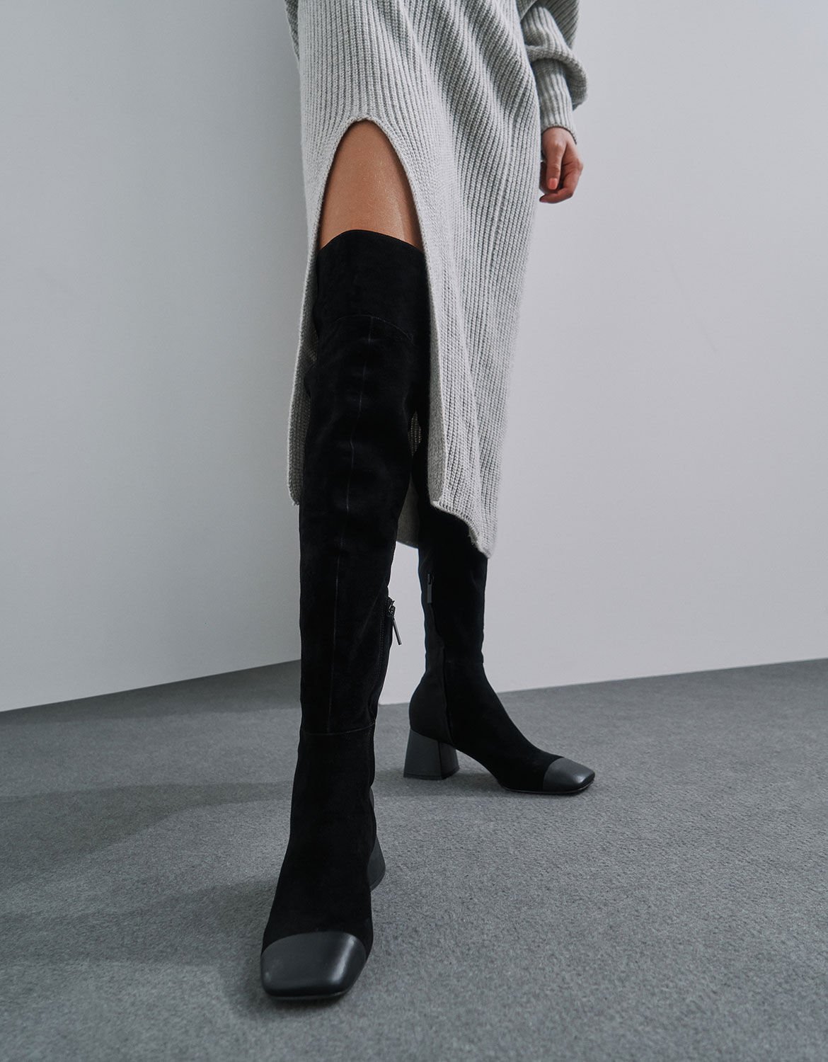 Kid thigh cheap high boots