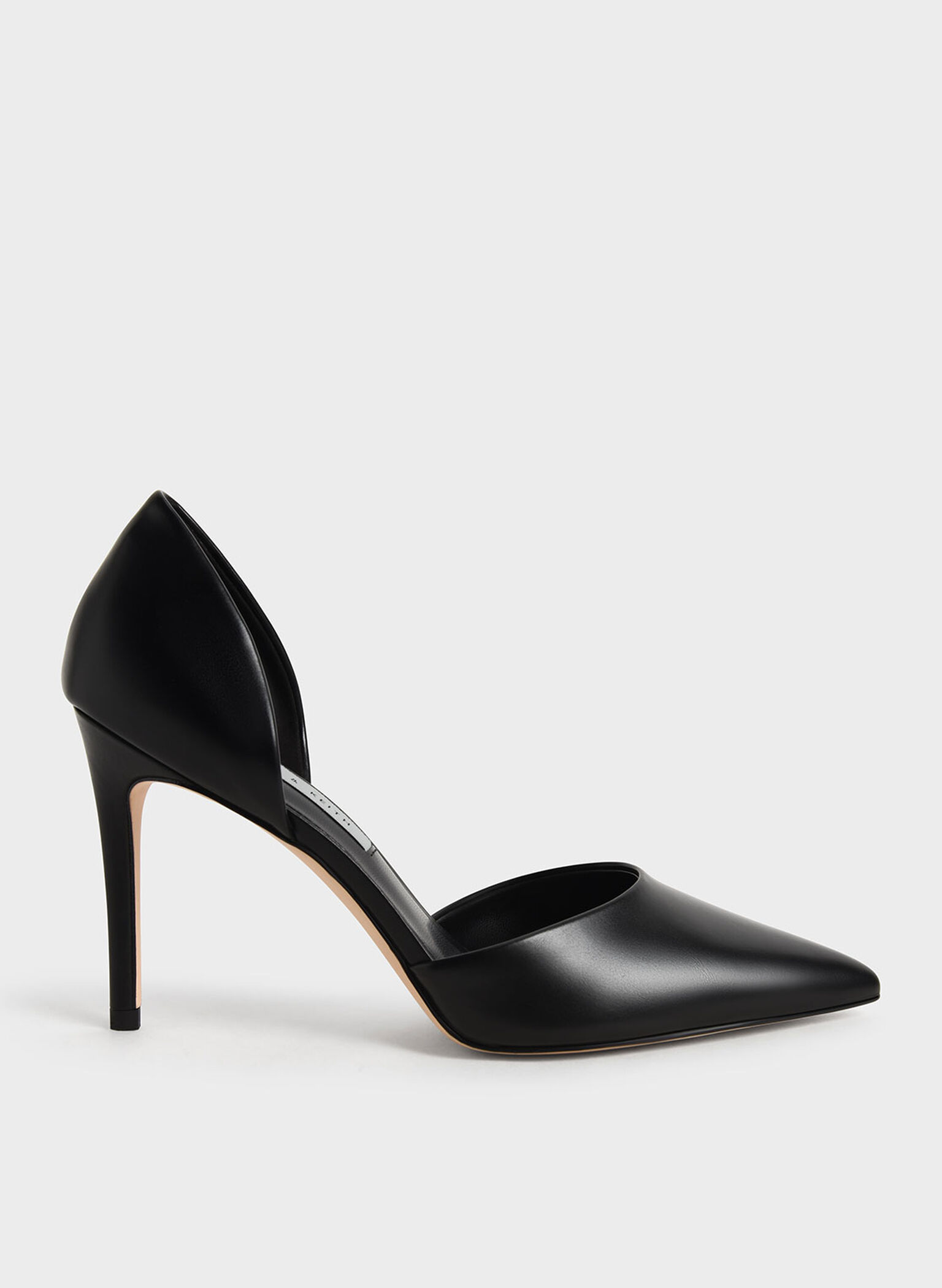 D'Orsay Stiletto Pumps, Black, hi-res