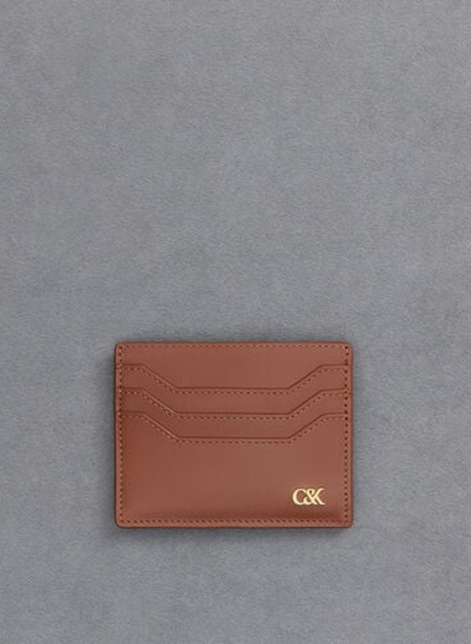 Carli Leather Multi-Slot Card Holder, Cognac, hi-res