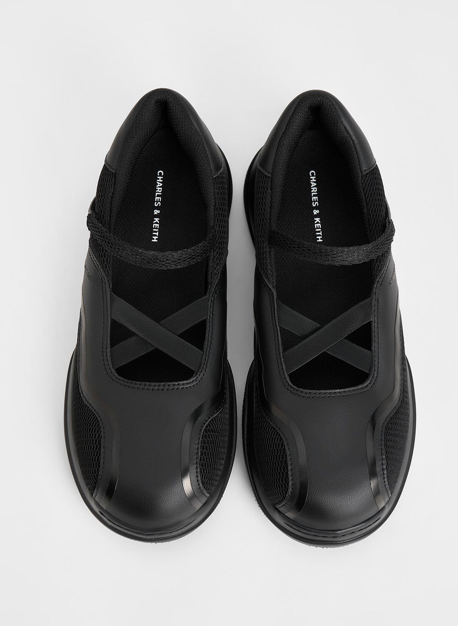 Casey Mesh Mary Jane Sneakers, Black, hi-res