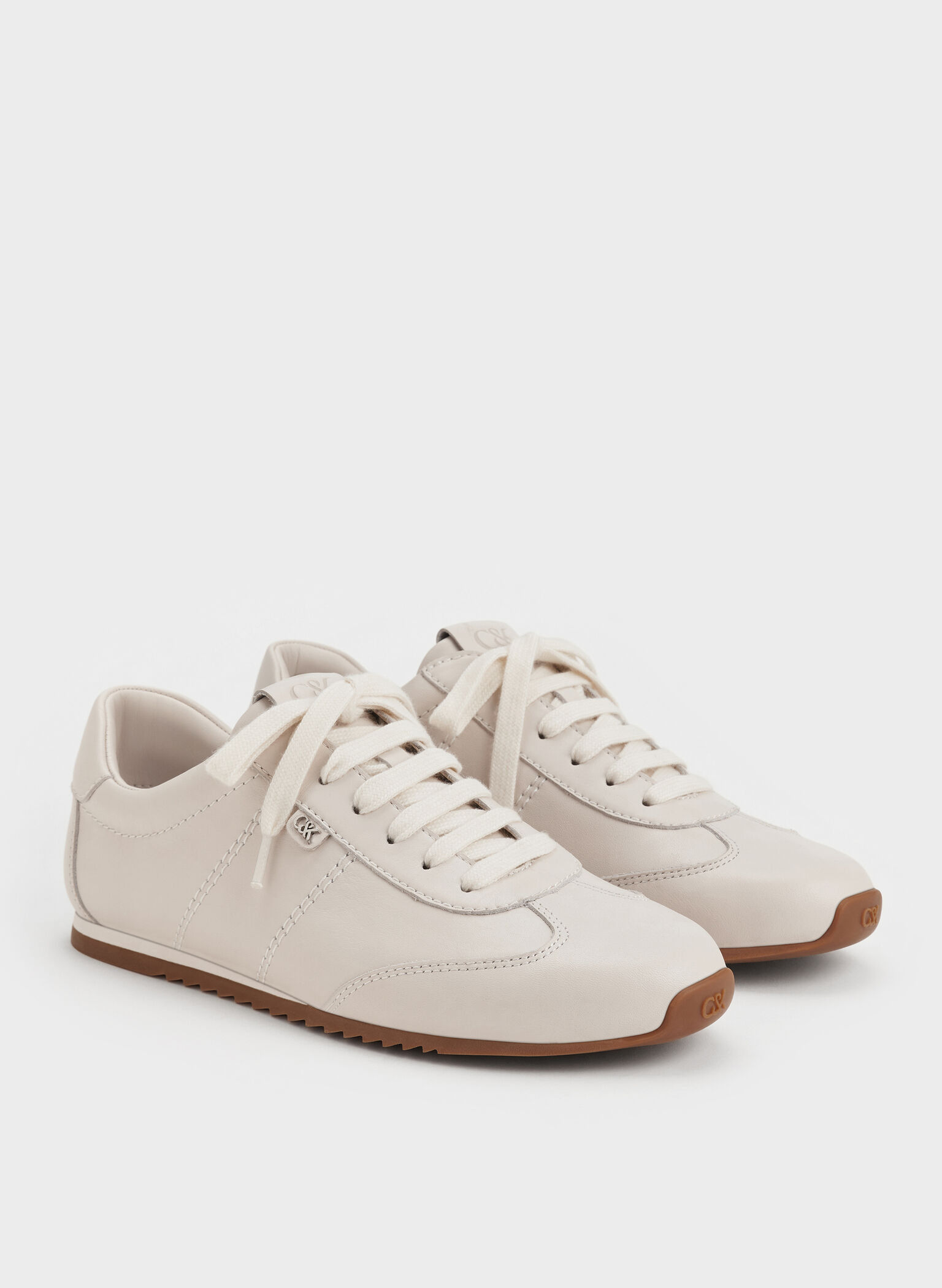 Jace Leather Sneakers, Chalk, hi-res