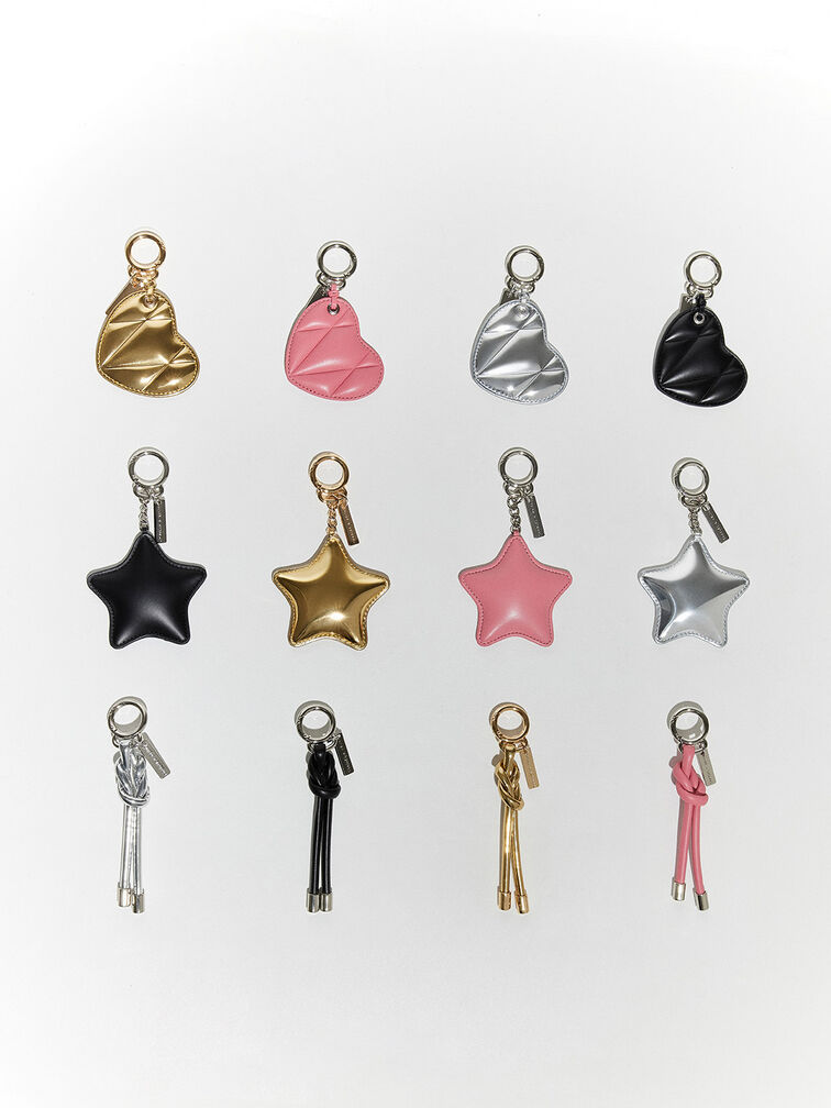 Star Mirror Charm, Noir, hi-res