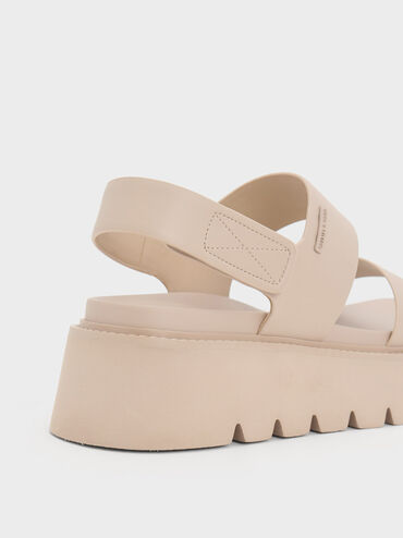 Jadis Chunky Flatform Sandals, Beige, hi-res