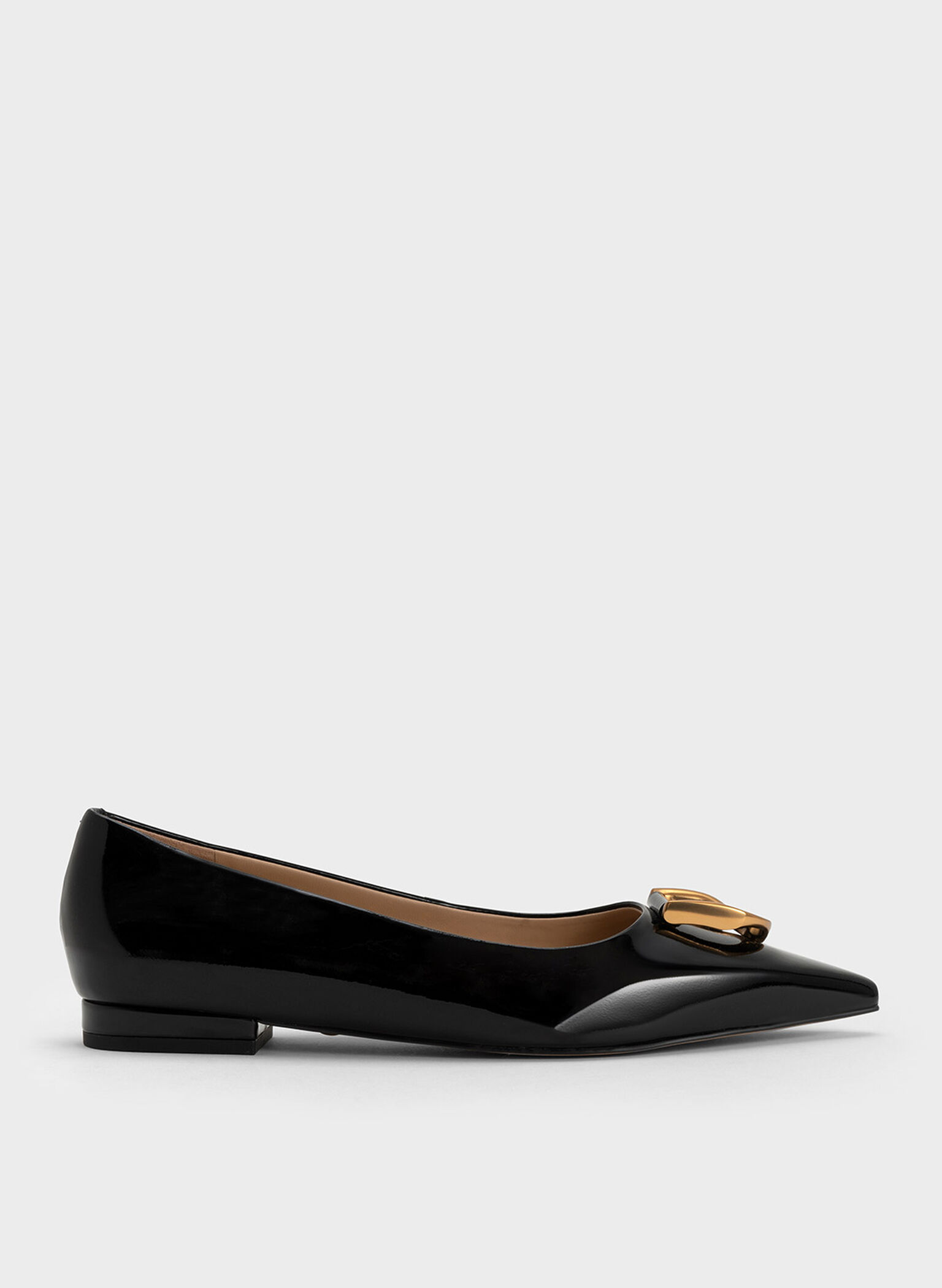 Gabine Patent Leather Ballerinas, Black, hi-res