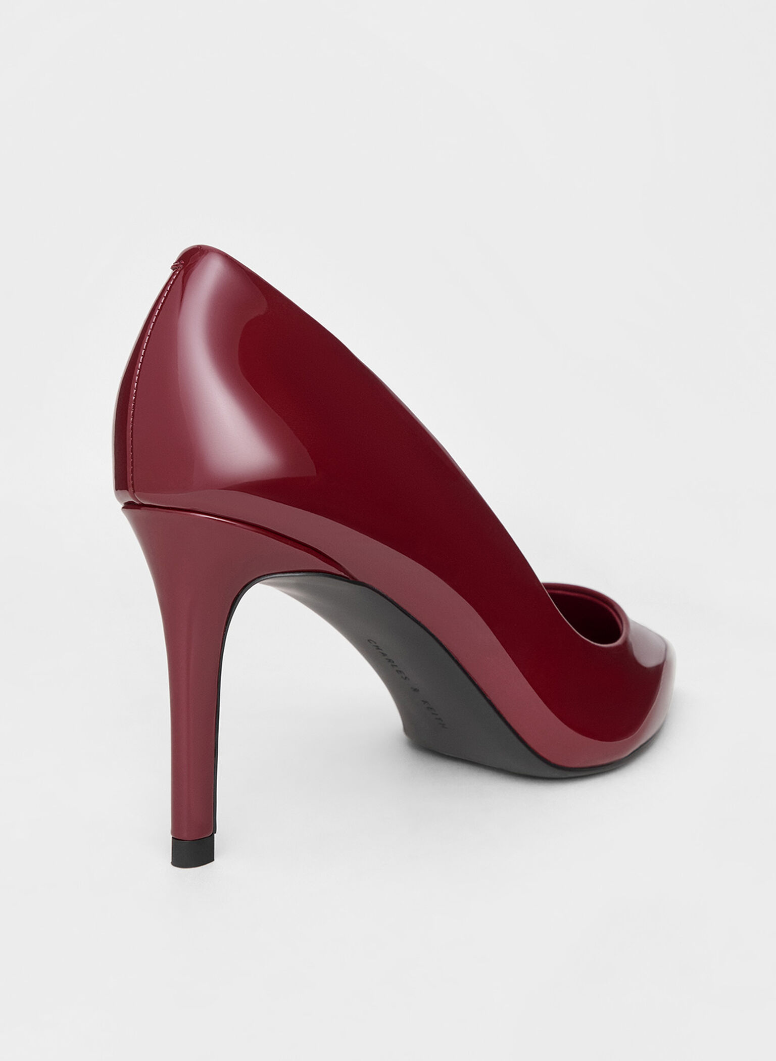 Emmy Patent Pointed Toe Stiletto Pumps, Red, hi-res