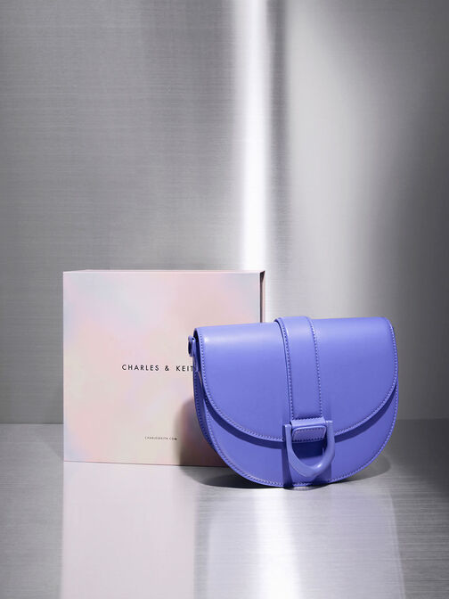 Gabine Saddle Bag, Purple, hi-res