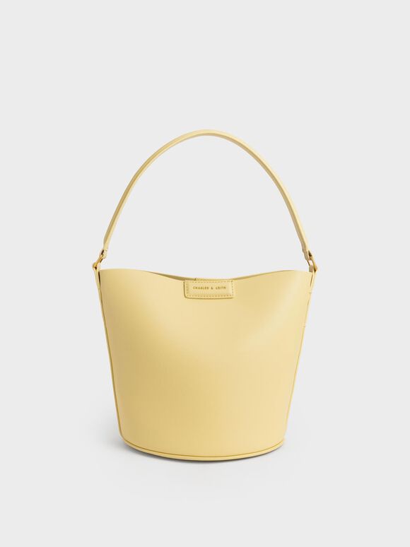 Flora Cylindrical Bucket Bag, Yellow, hi-res