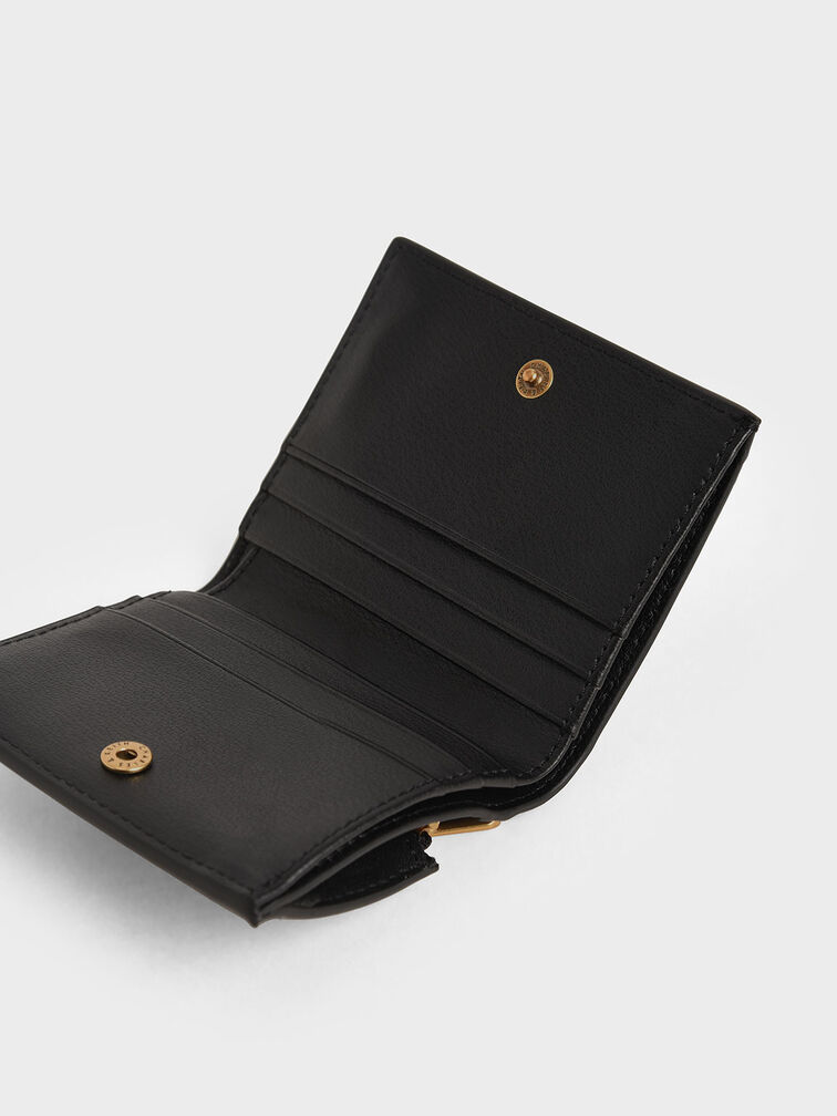 Daisy Bi-Fold Small Wallet, Black, hi-res