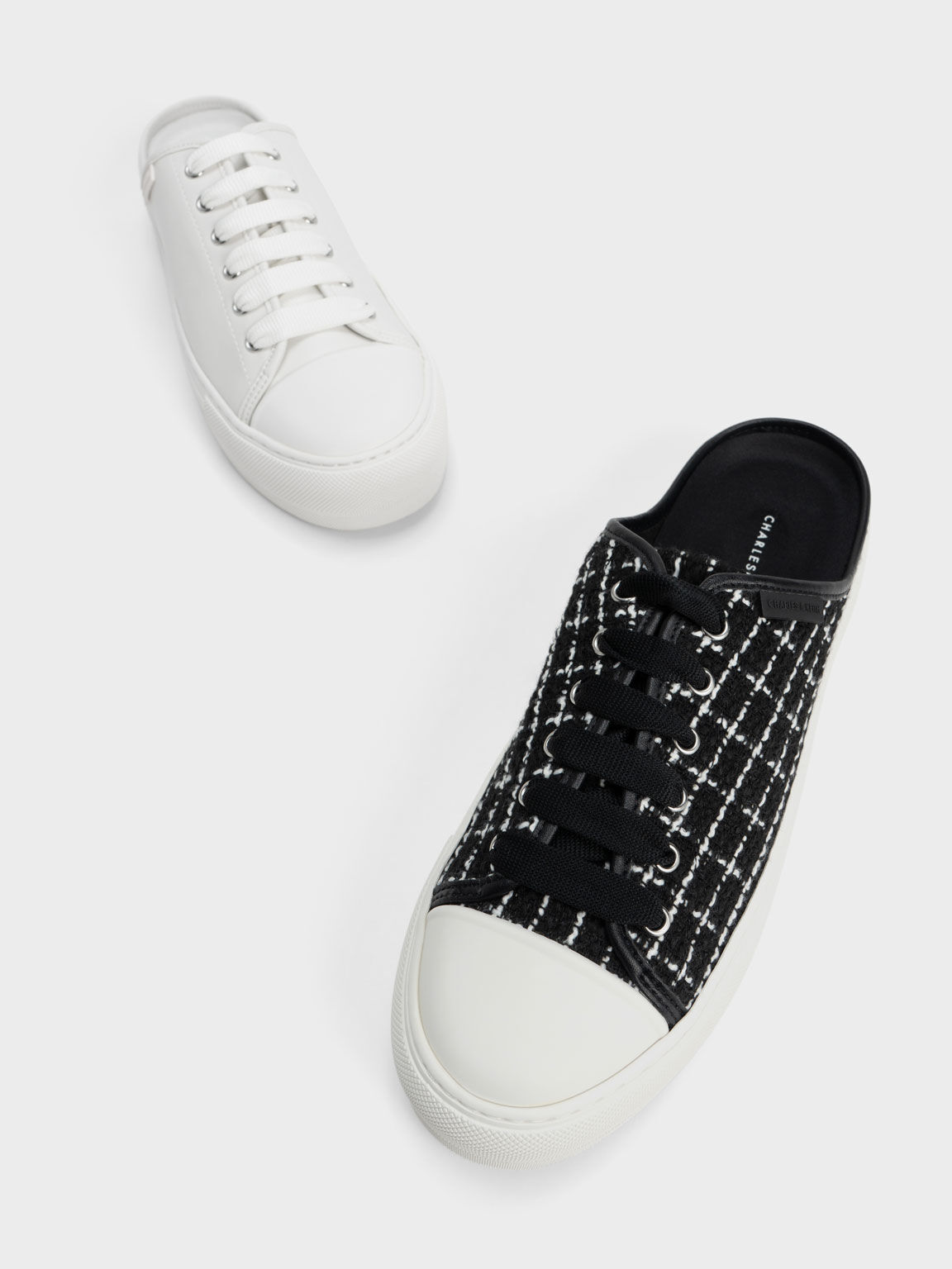 Vince tweed sales slip on sneakers