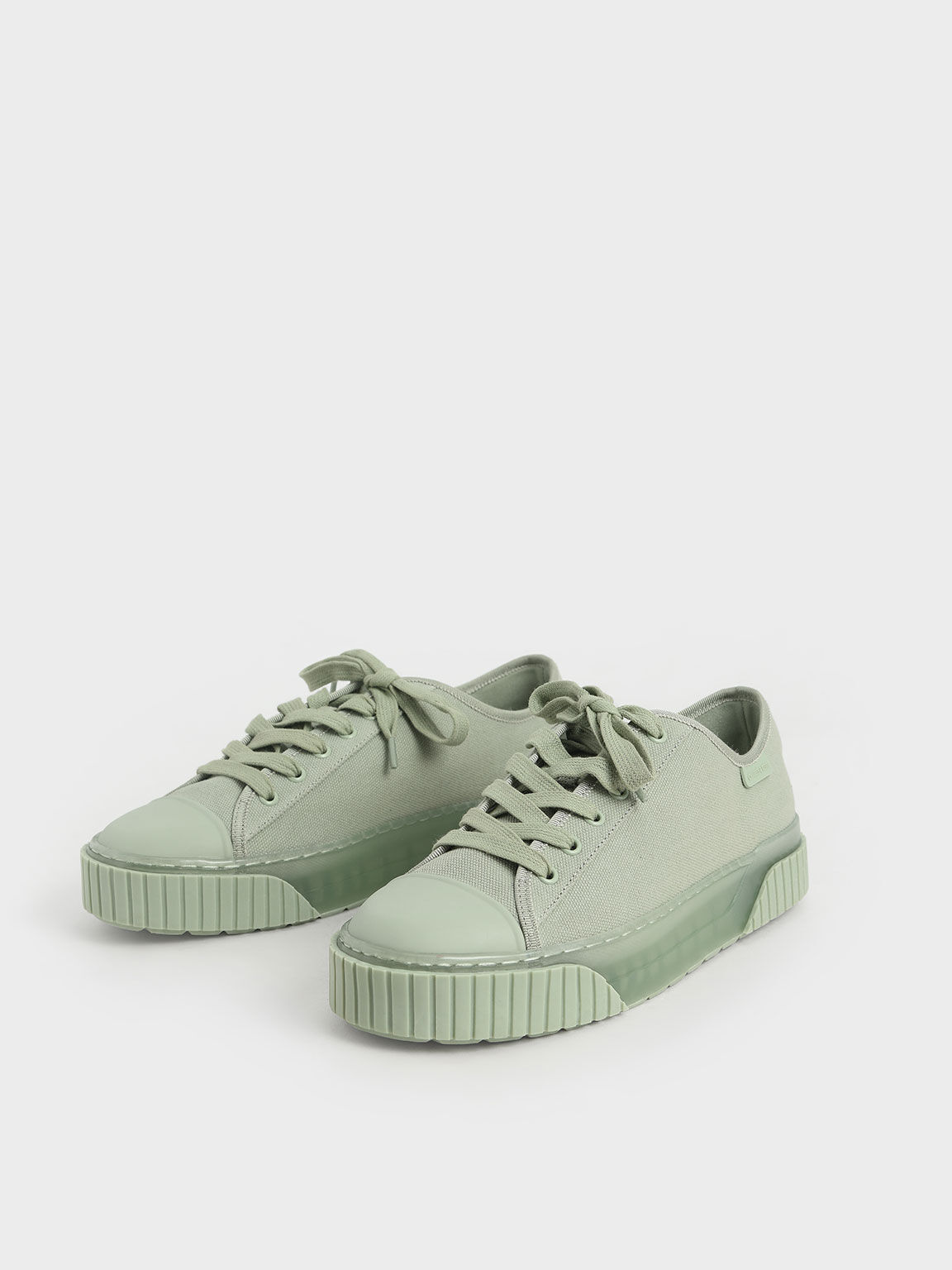 Purpose Collection 2021: Organic Cotton Platform Sneakers, Mint Green, hi-res